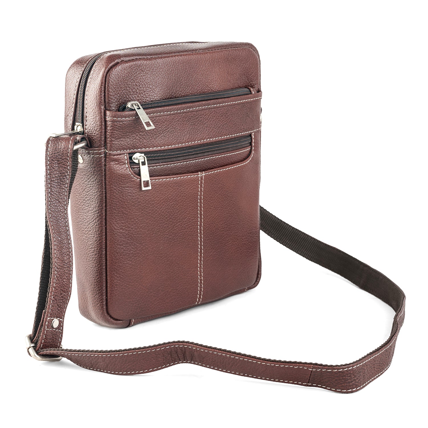 Goatter Men’s Genuine Leather Sling Bag – Medium Size