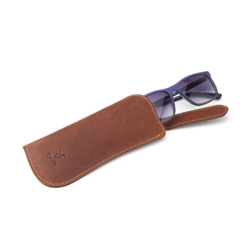 Goatter Leather Material Spectacles And Sunglass Case