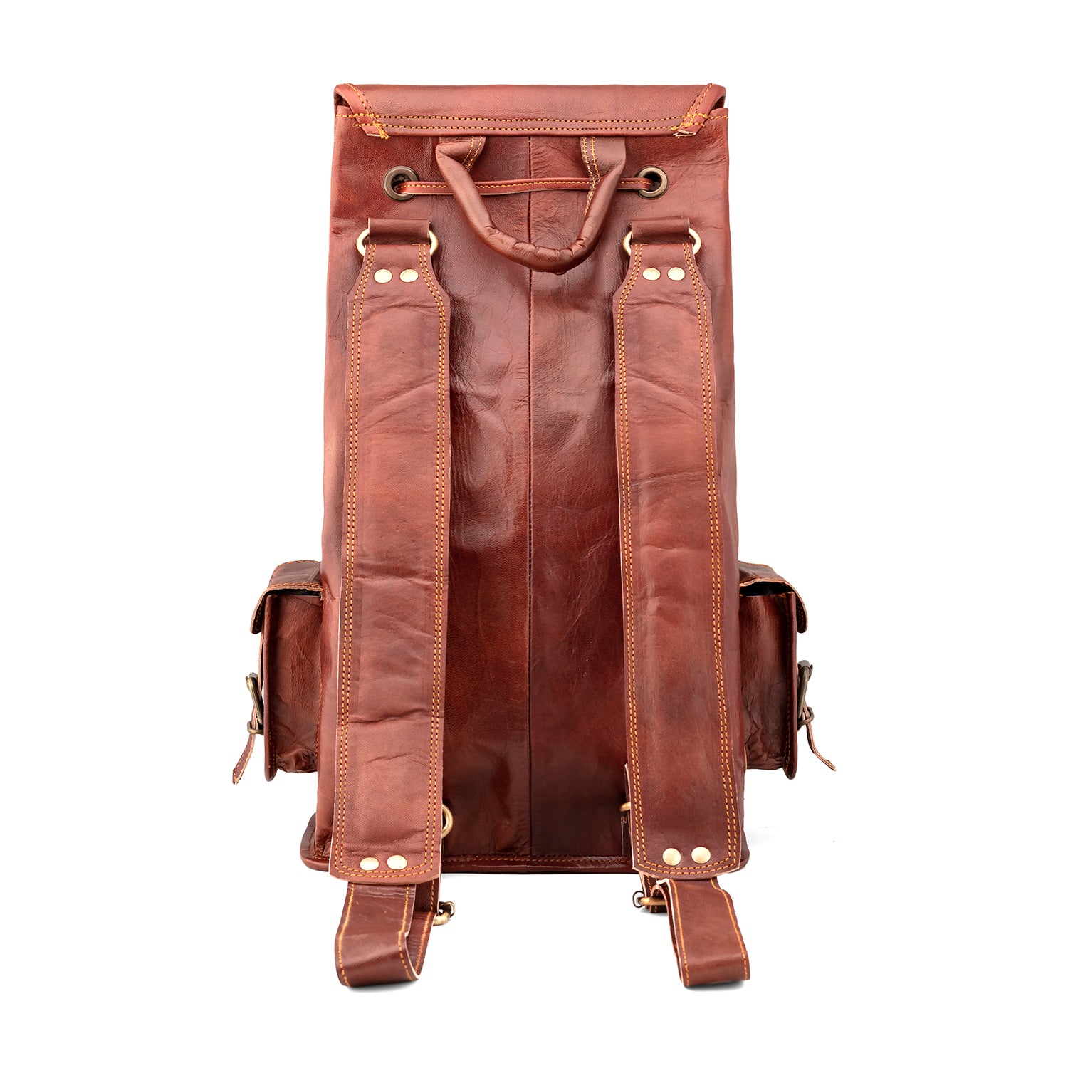 Goatter Genuine Leather Vintage Style 18″ Inch Unisex Backpack for Travel Hiking Camping Rucksack
