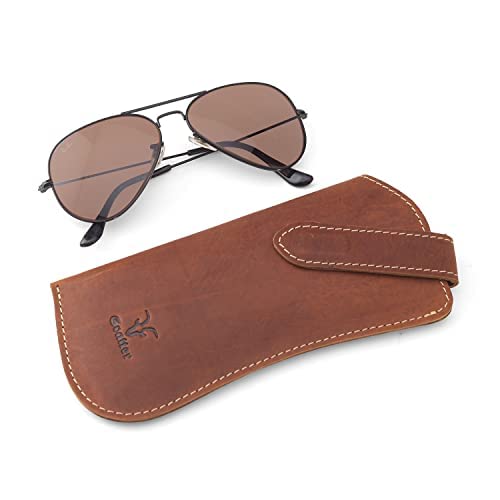 Goatter Leather Material Spectacles And Sunglass Case