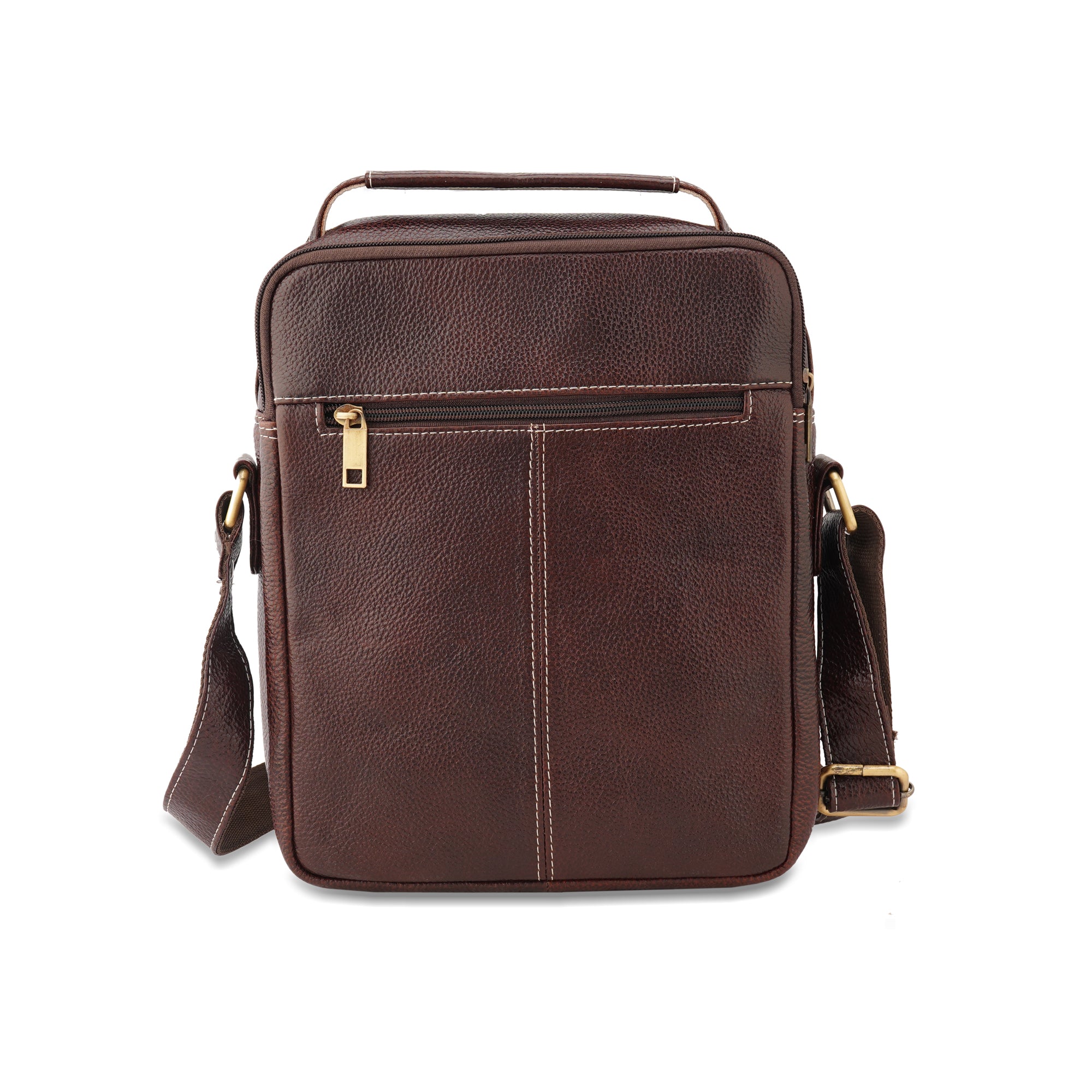 Goatter Genuine Leather 11”Inch Multi Compartment And Multi Pocket Men's Messenger Bags