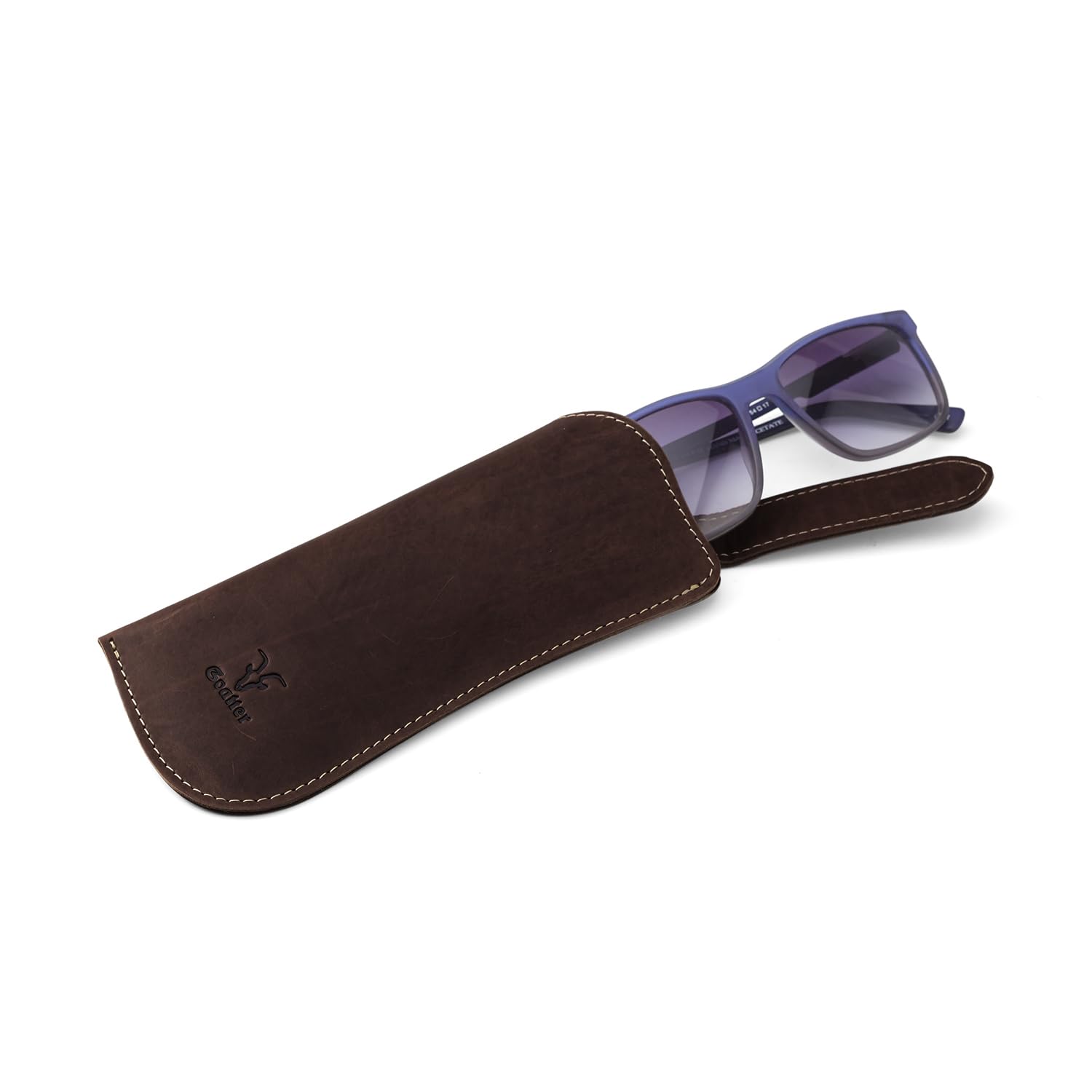 Goatter Leather Material Spectacles And Sunglass Case