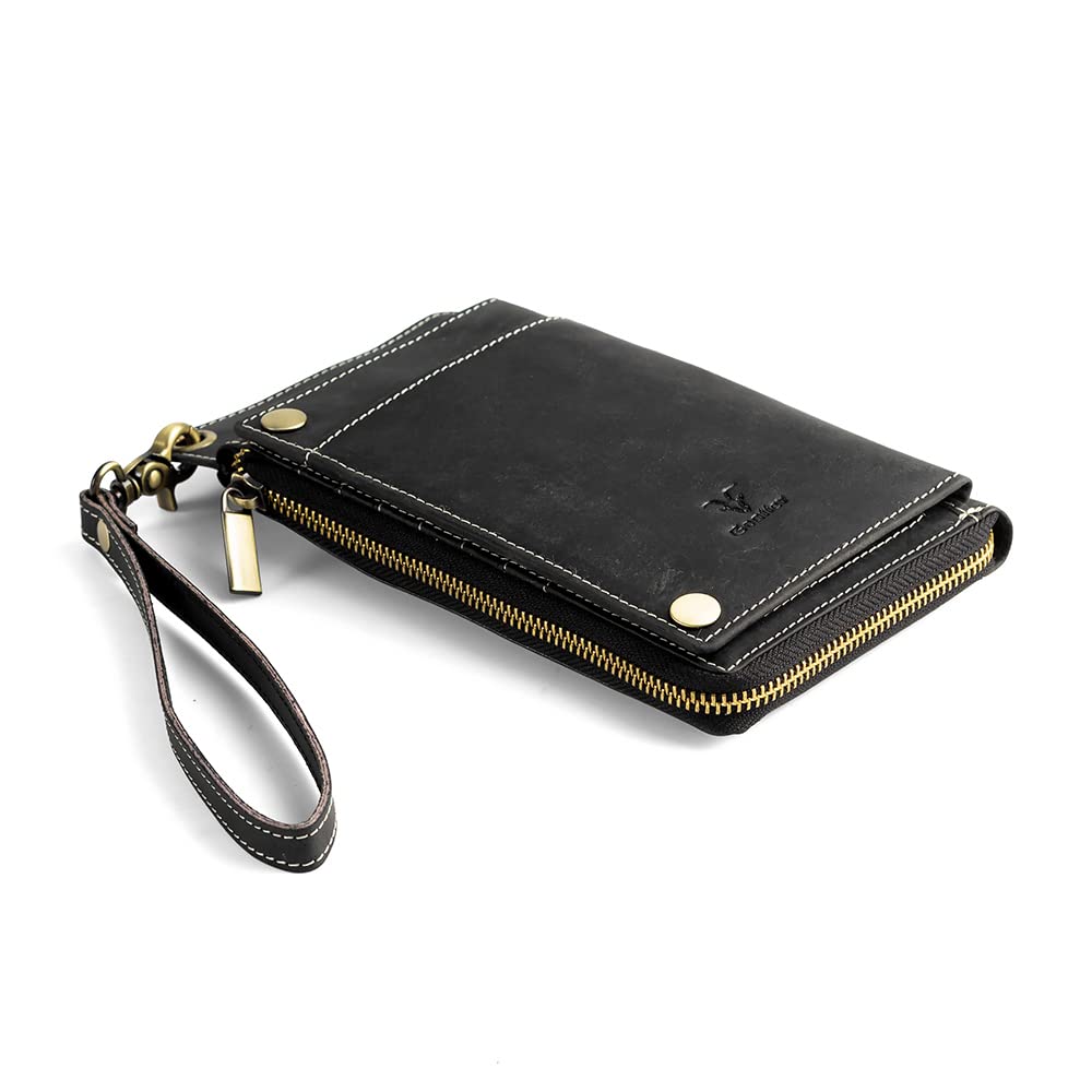 Goatter Hunter Leather Phone, Card & Passport Holder Wallet