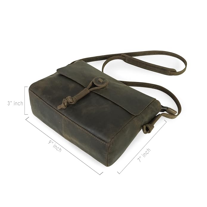 Goatter Hunter Leather 9"Inch Crossbody/Sling Bag