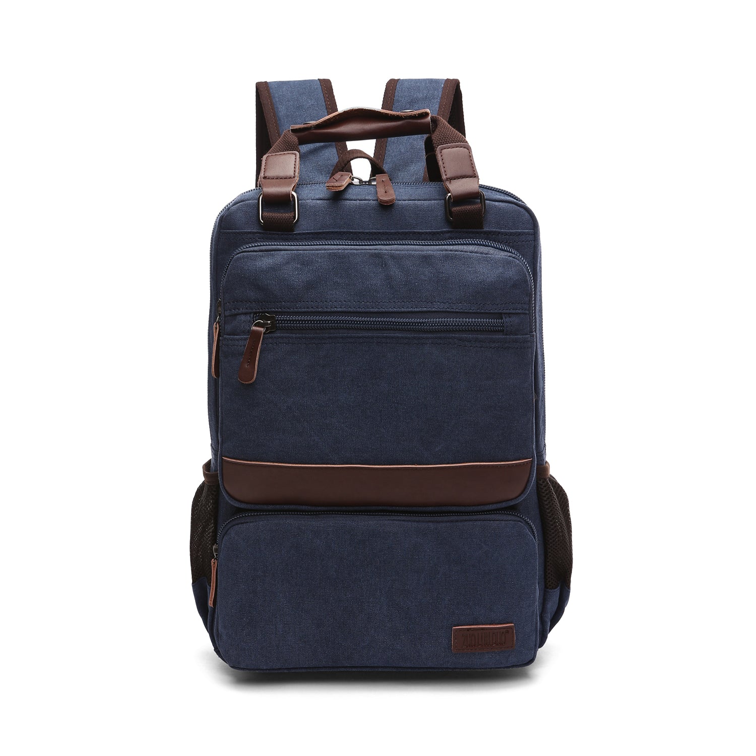 Goatter Canvas And Leather Material Multi Pocket Travel Laptop Backpack For Men For Travel, Hiking,Work