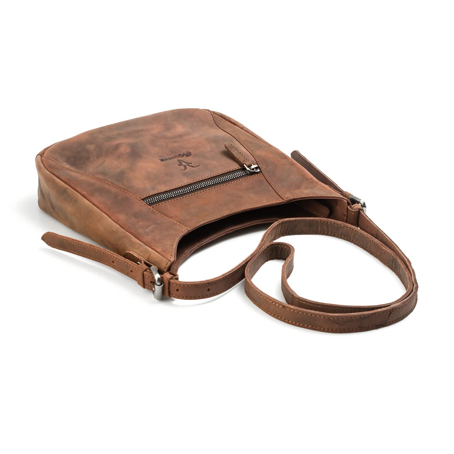 Goatter Hunter Leather Sling Cross-Body Bag for Girls And Women