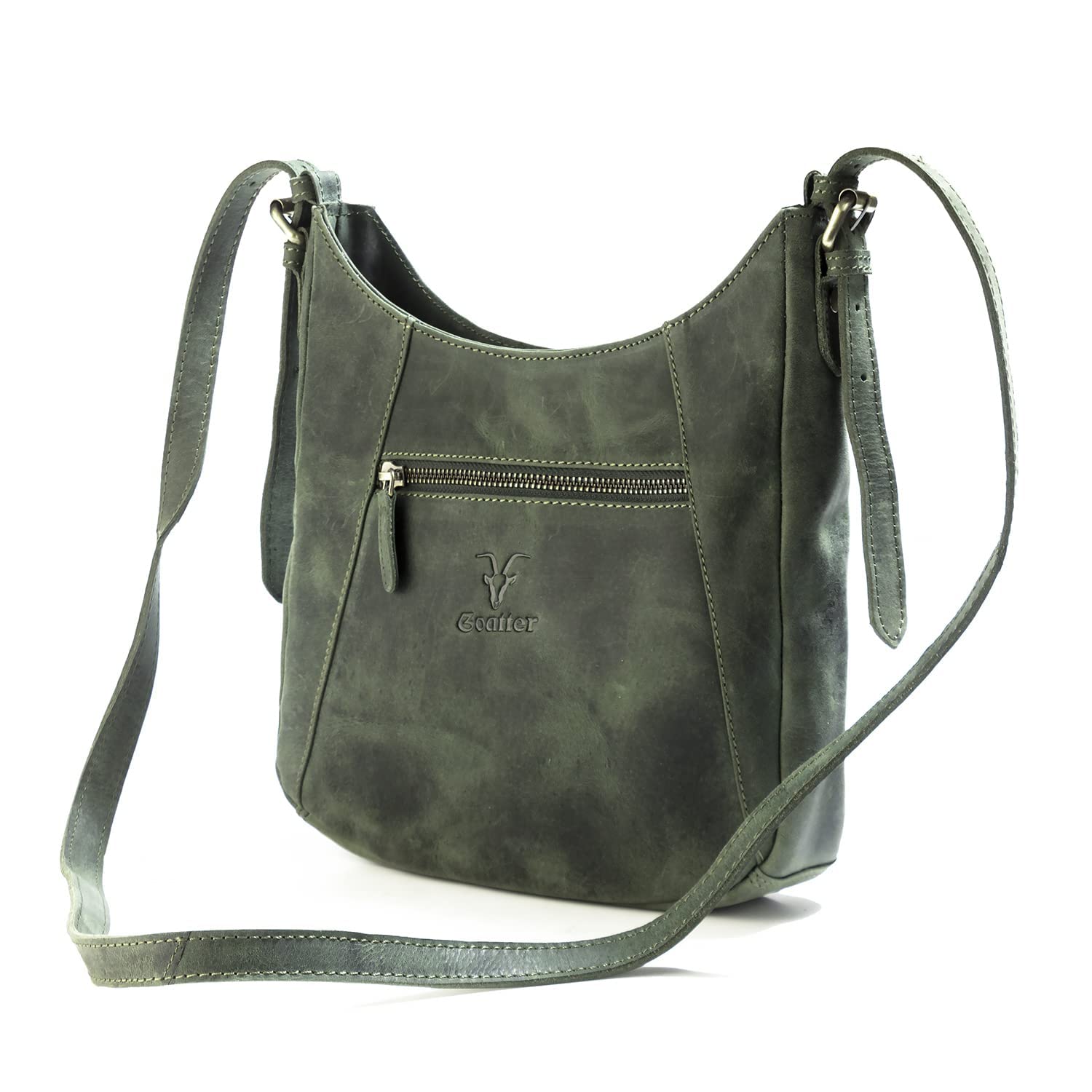 Goatter Hunter Leather Sling Cross-Body Bag for Girls And Women