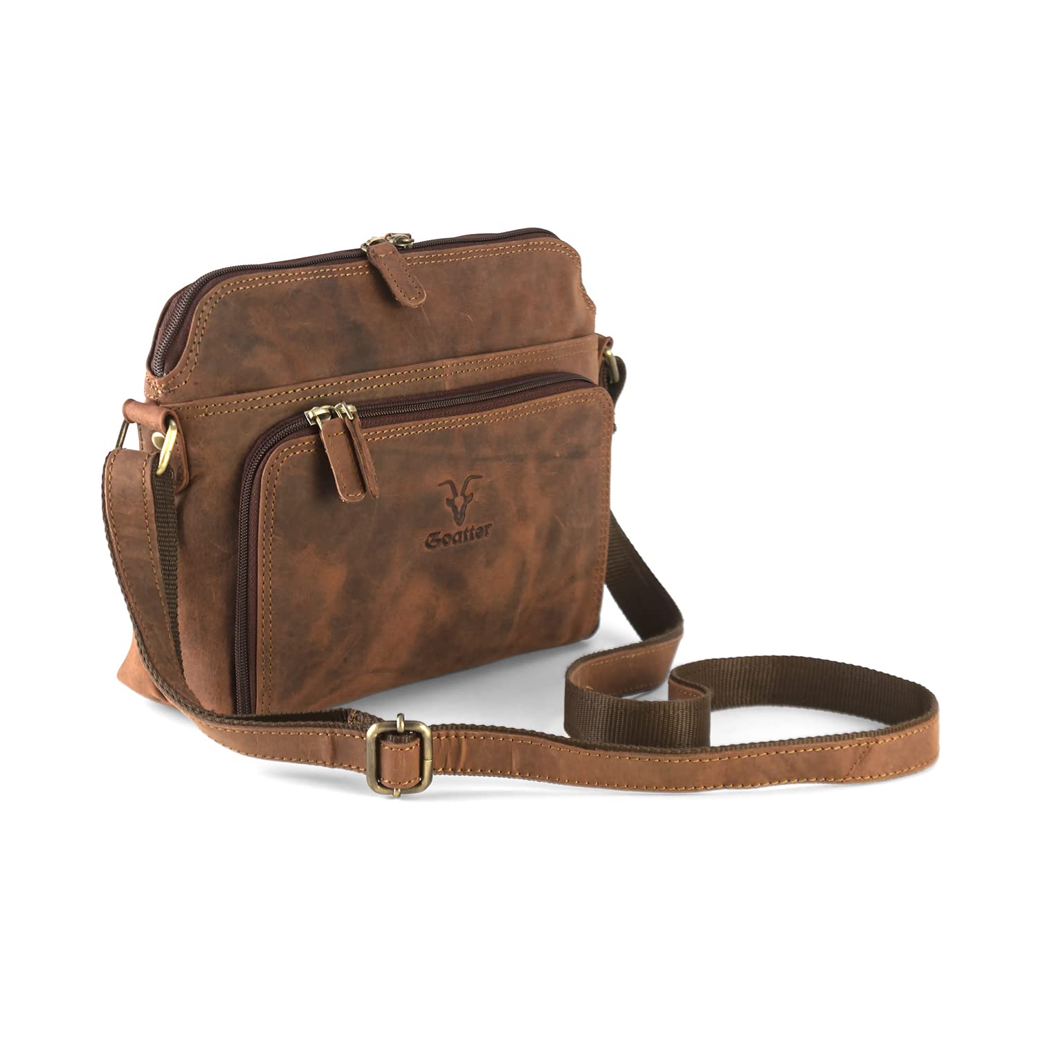 Goatter Genuine Leather Rover Classic Sling Bag for Girls and Women