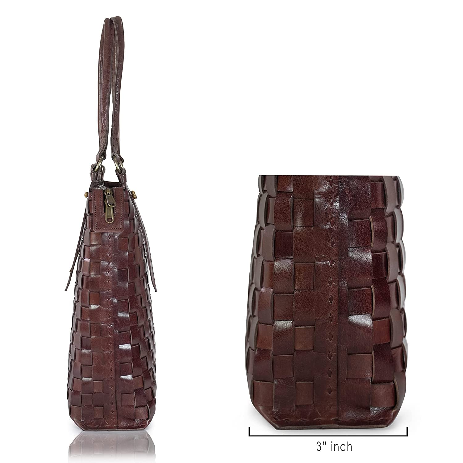 Goatter Genuine Leather Handmade Women's Tote Bag,