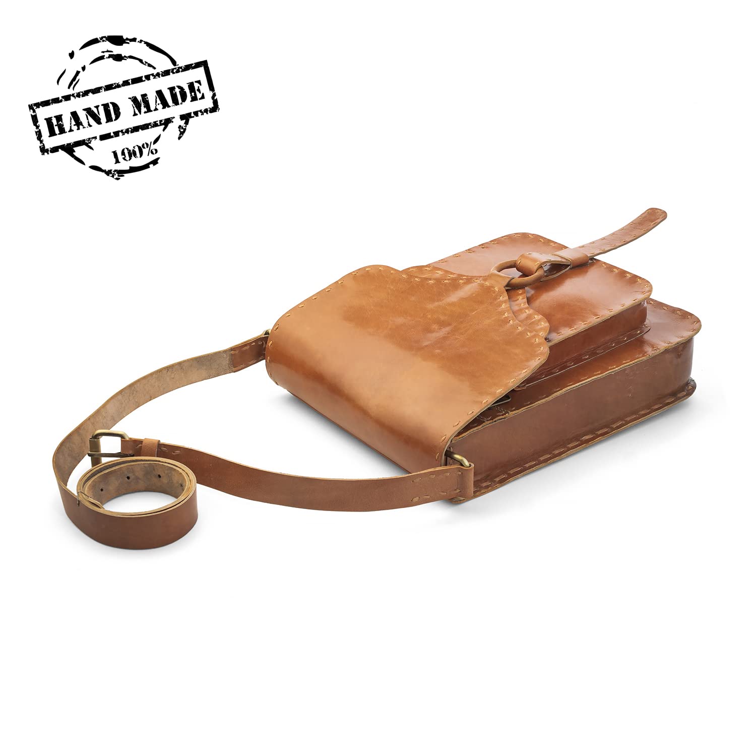 Goatter Genuine Leather Handmade 11″ Shoulder Cross body Travel Messenger Bag