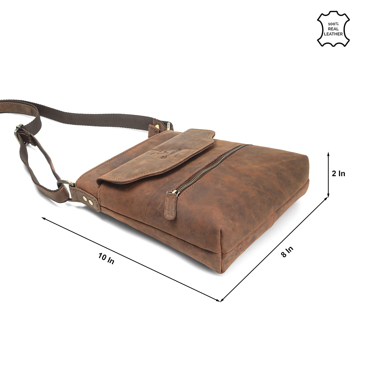 Goatter Hunter Leather Unisex Sling Bag