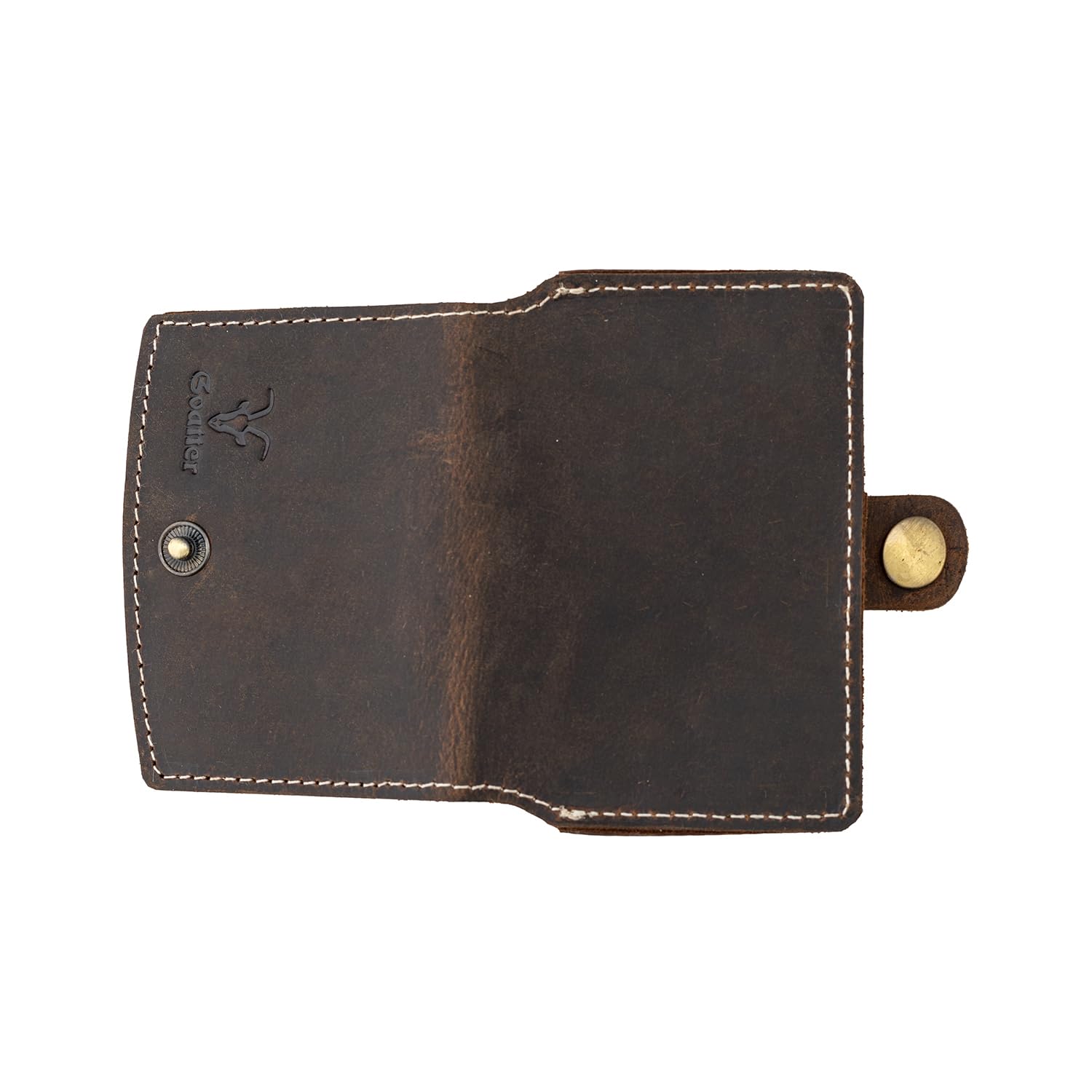 Goatter Genuine Unisex Leather Small Bi-fold Pocket Wallet and Card Holder