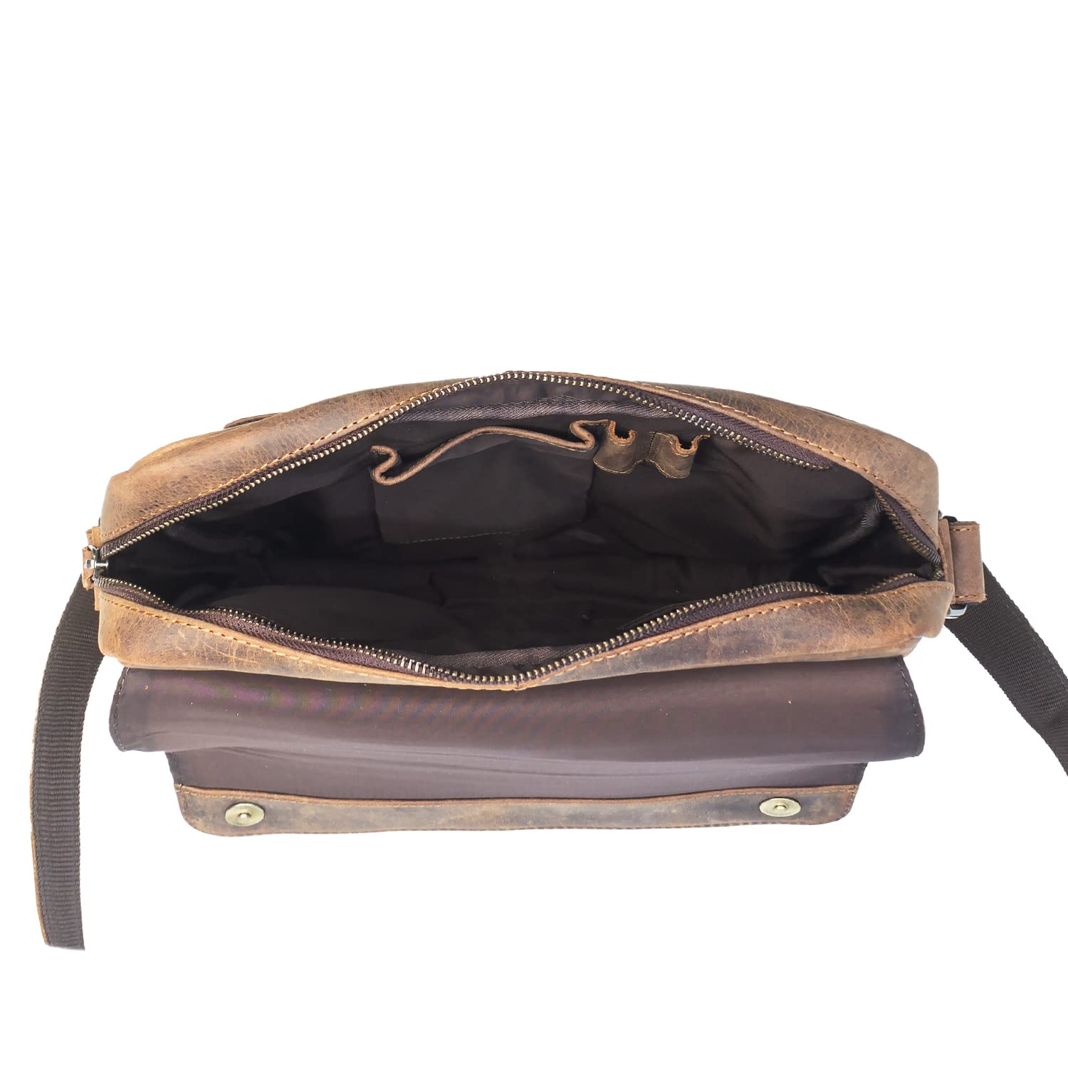 Goatter Men's Hunter Leather Messenger Sling Bag