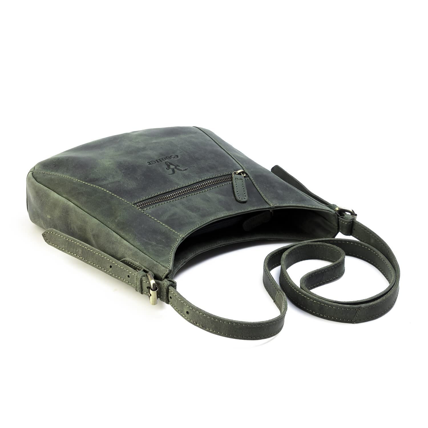 Goatter Hunter Leather Sling Cross-Body Bag for Girls And Women