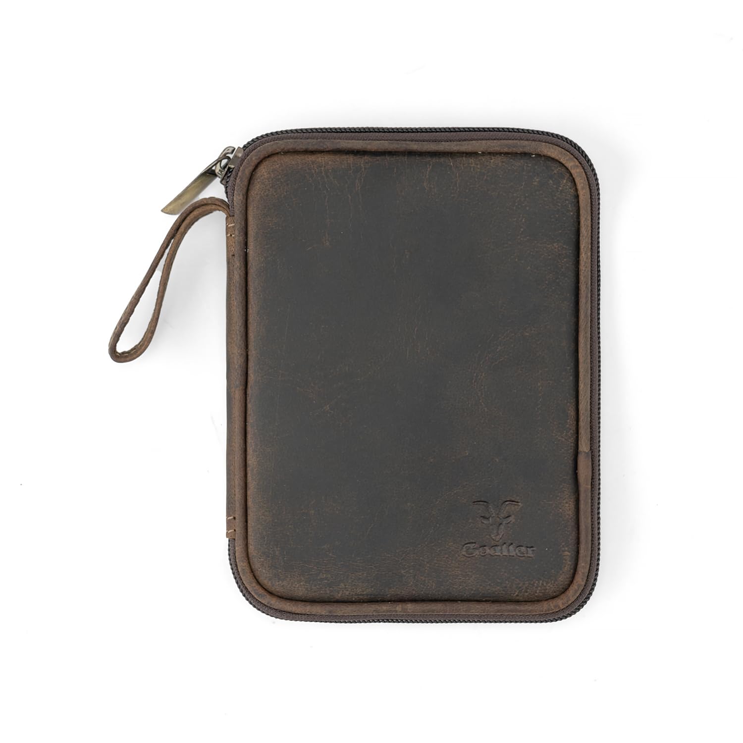 Goatter Genuine Leather Tech Organizer for Travel and Daily Use, Portable Gadget Organizer,Cable Organizer, Multipurpose Pouch