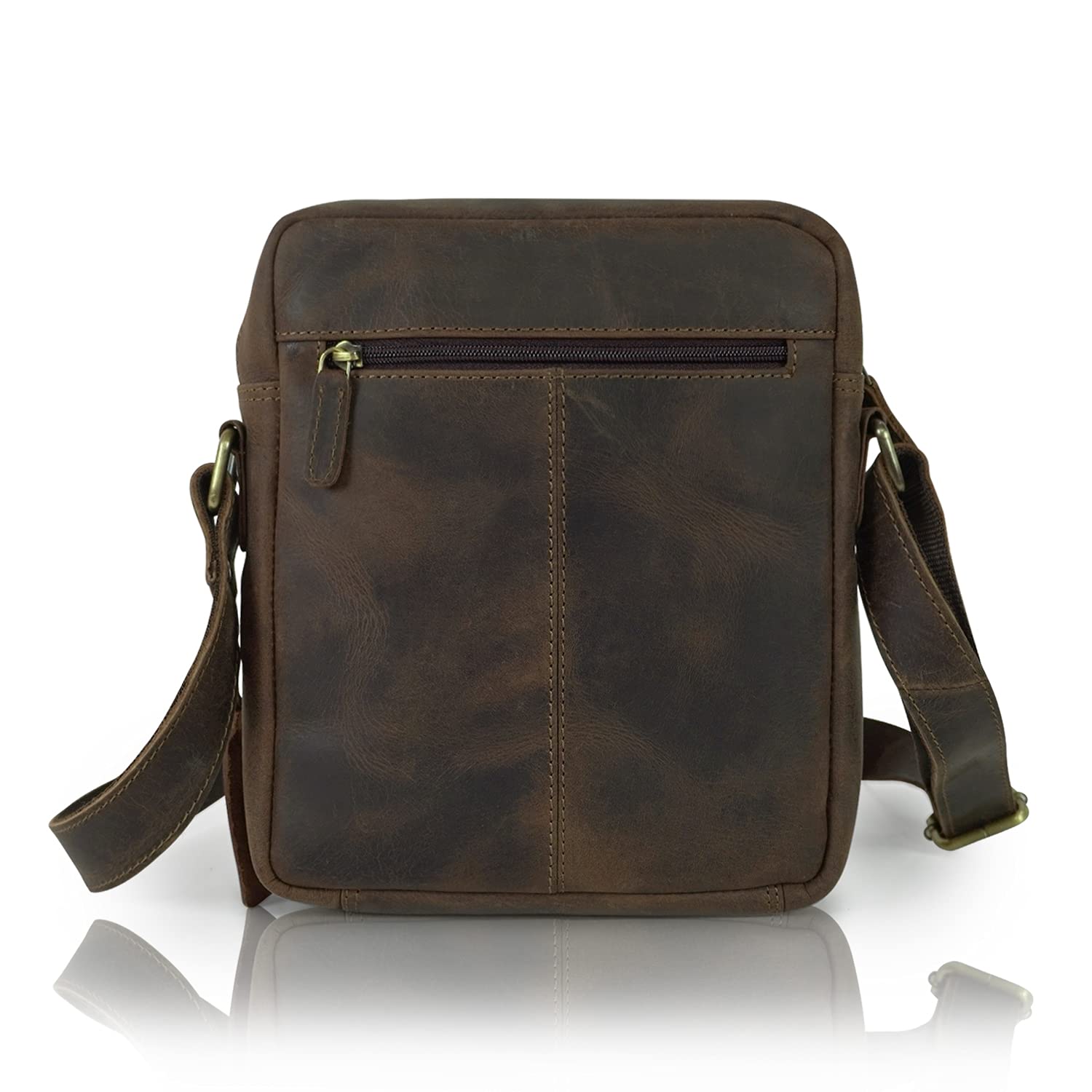 Goatter Men’s Hunter Leather Multi Pocket Messenger Sling Bag