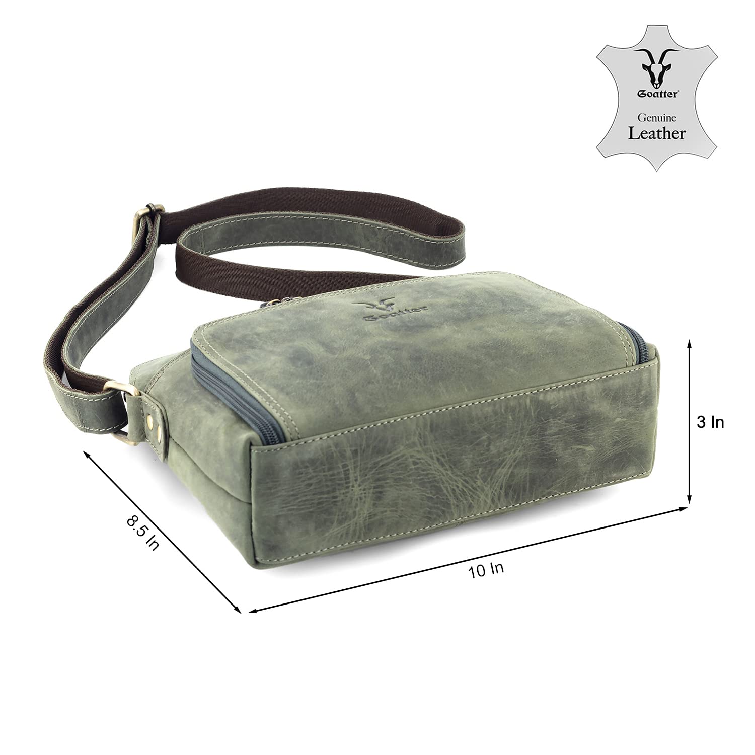 Goatter Genuine Leather Rover Classic Sling Bag for Girls and Women