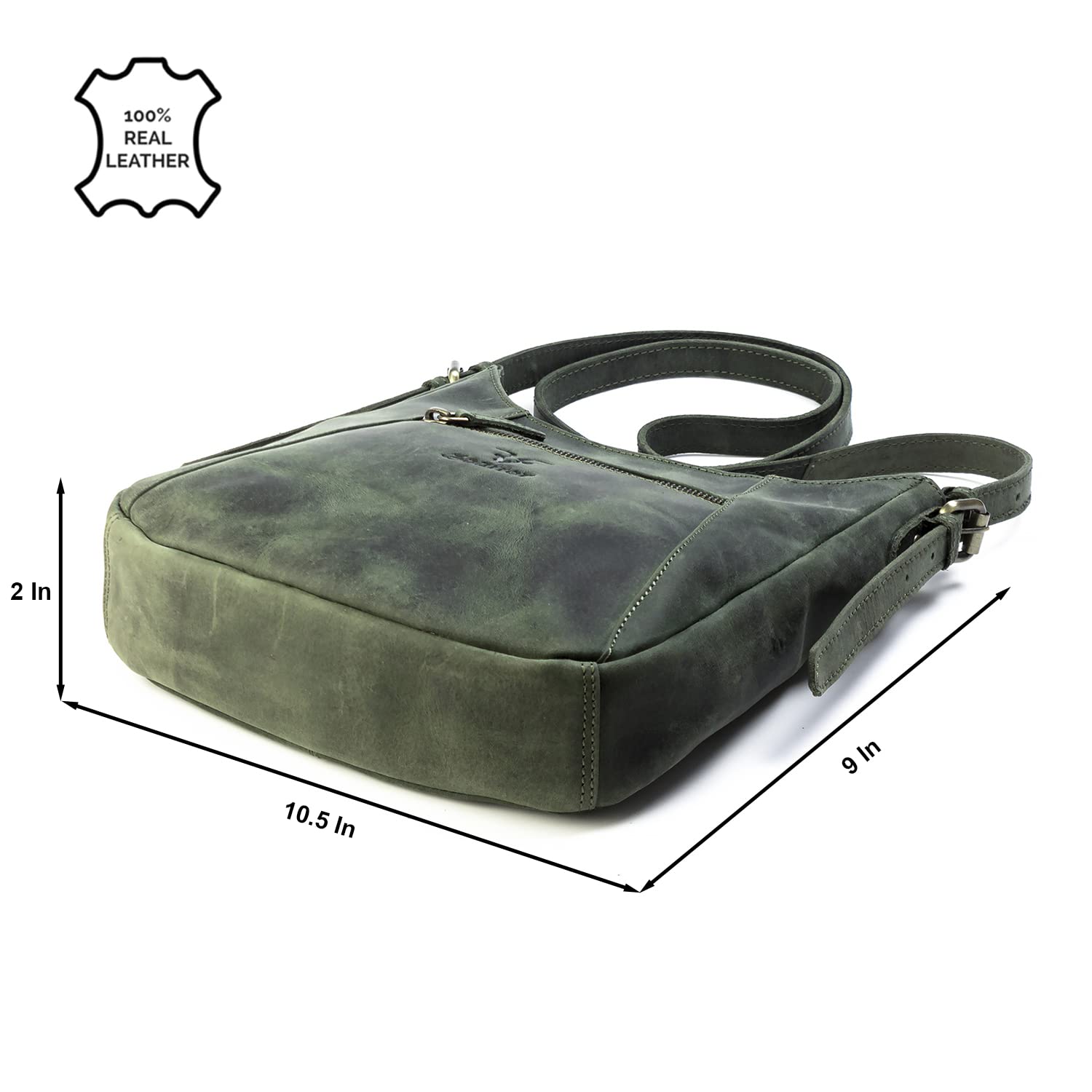 Goatter Hunter Leather Sling Cross-Body Bag for Girls And Women