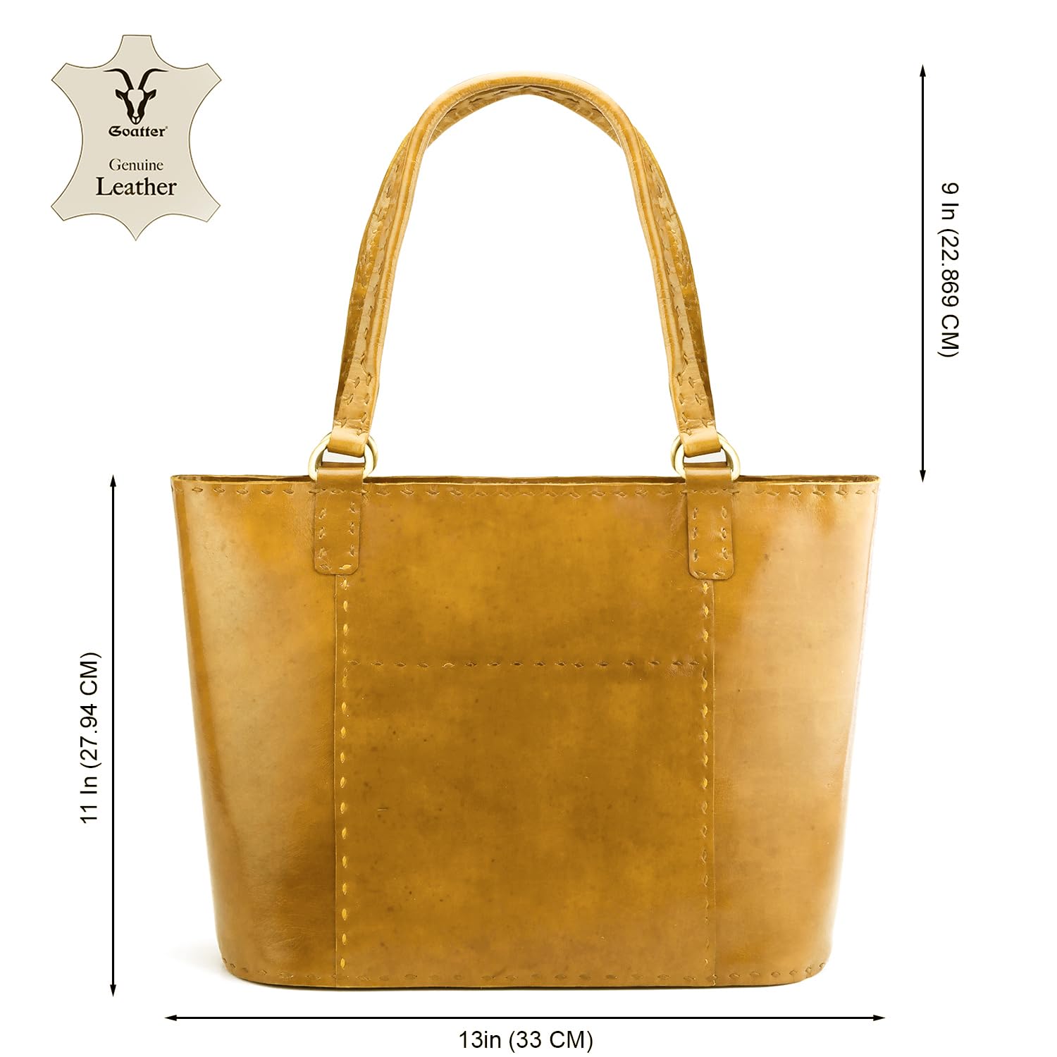 Goatter Genuine Leather Handmade Women's Handbag For Office And College,