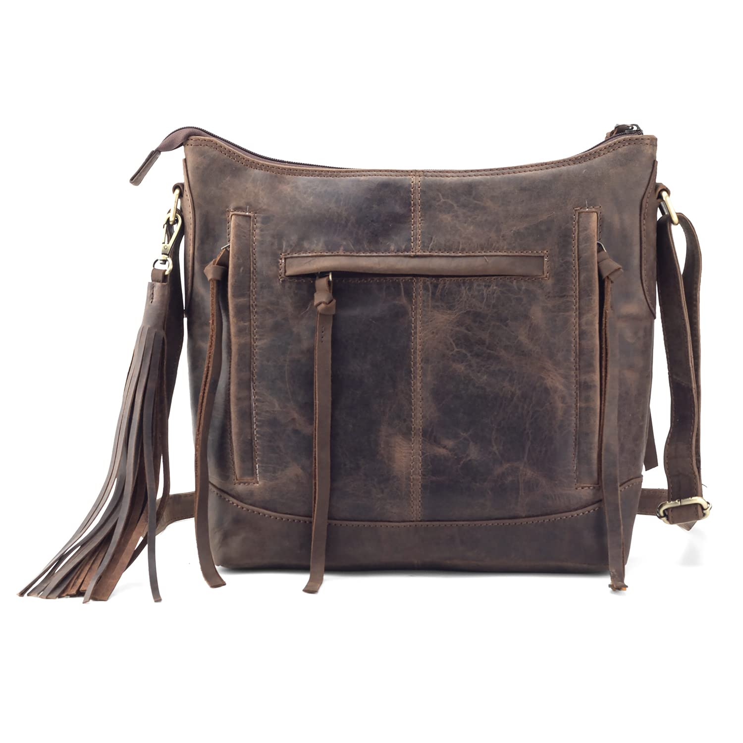 Goatter Hunter Leather 12" Inch Sling Cross-Body bag/Shoulder Bag For Girls And Women