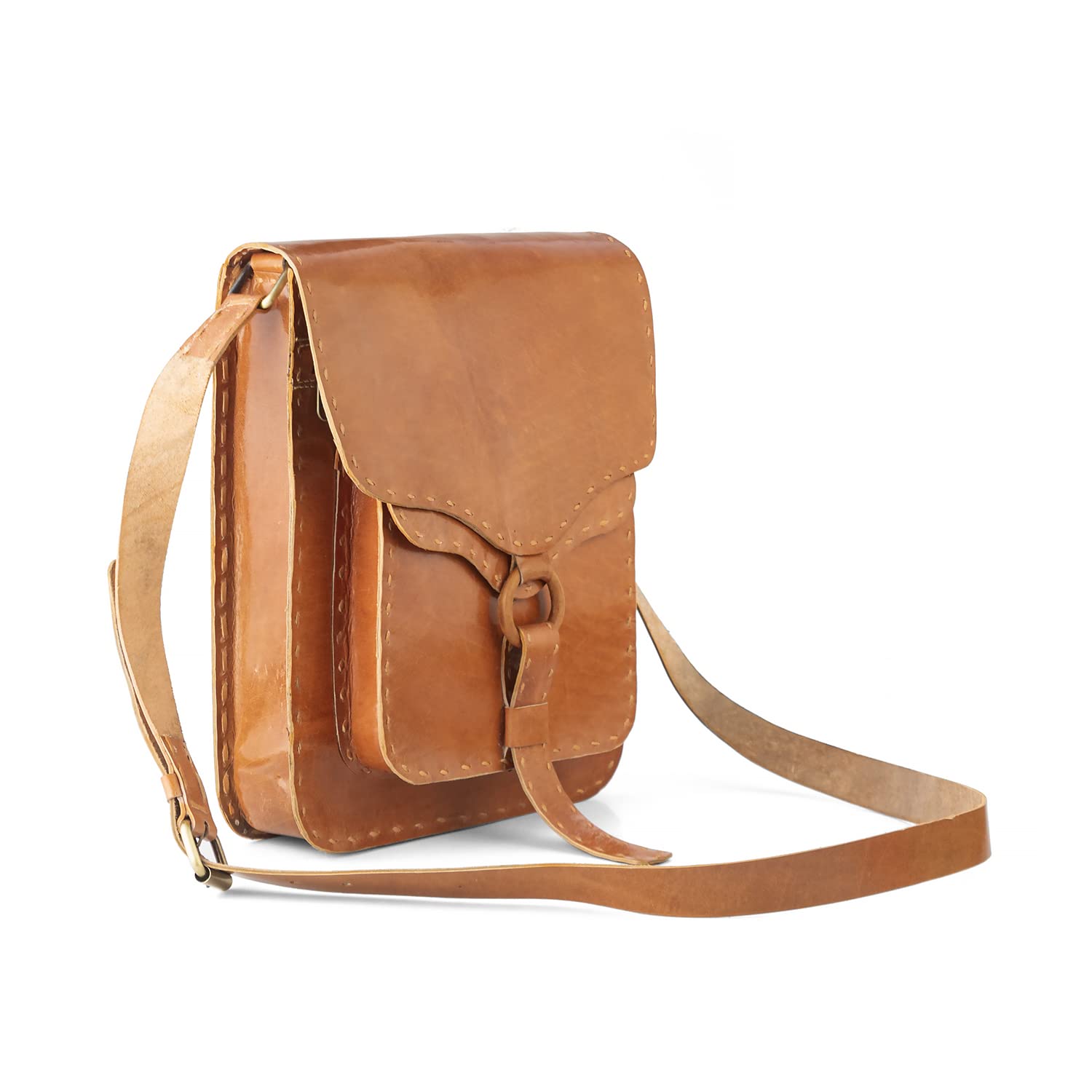 Goatter Genuine Leather Handmade 11″ Shoulder Cross body Travel Messenger Bag