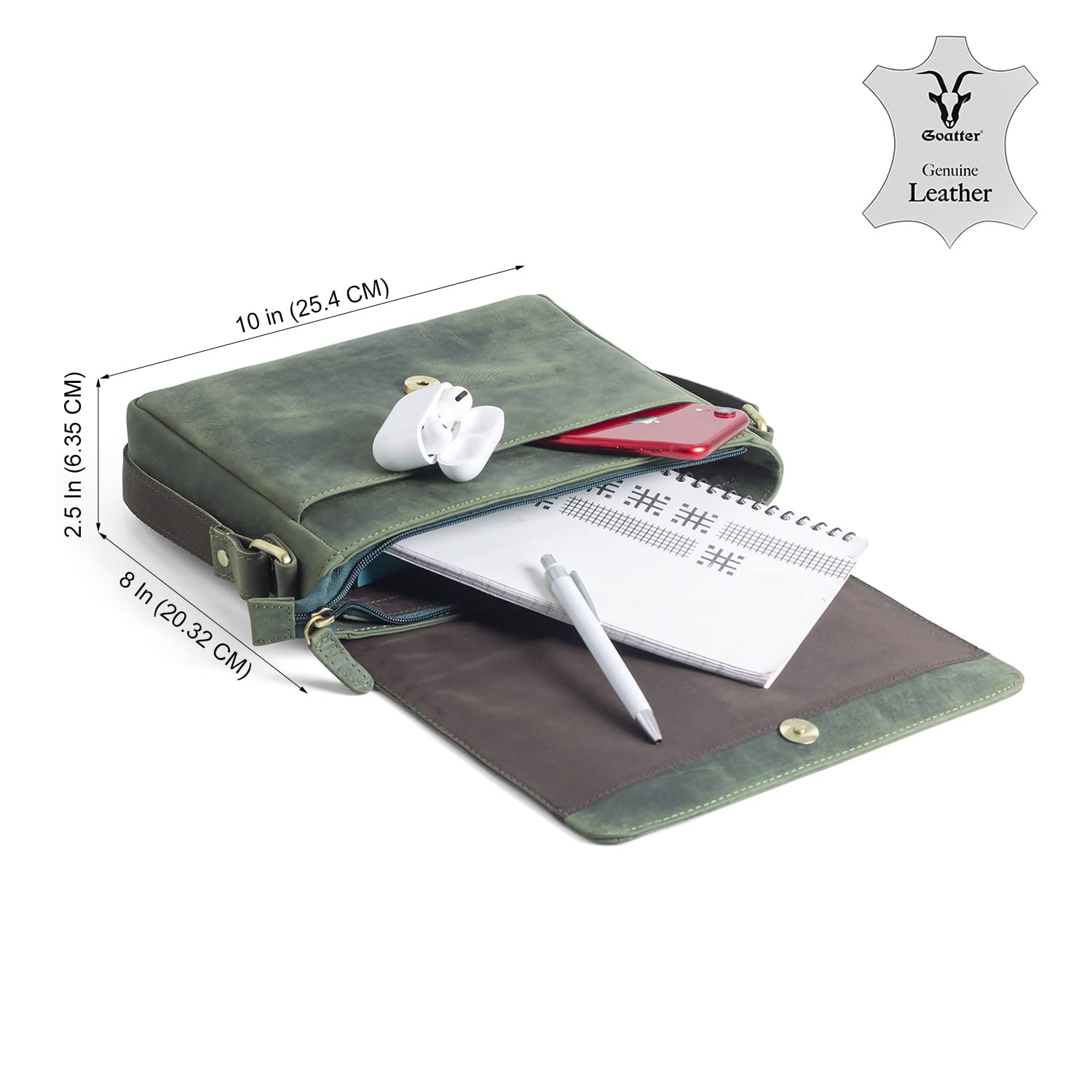 Goatter Hunter Leather Floral Sling Bag for Girls and Women