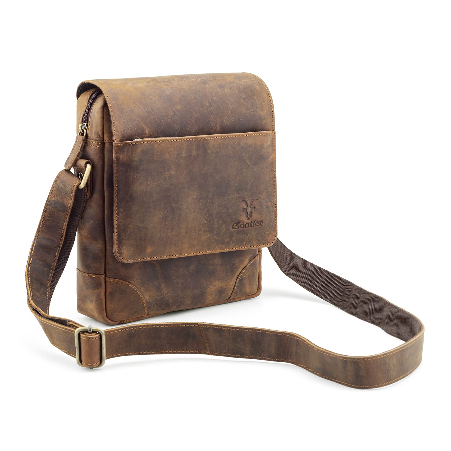 Goatter Hunter Leather 10″inch Messenger Sling Bag