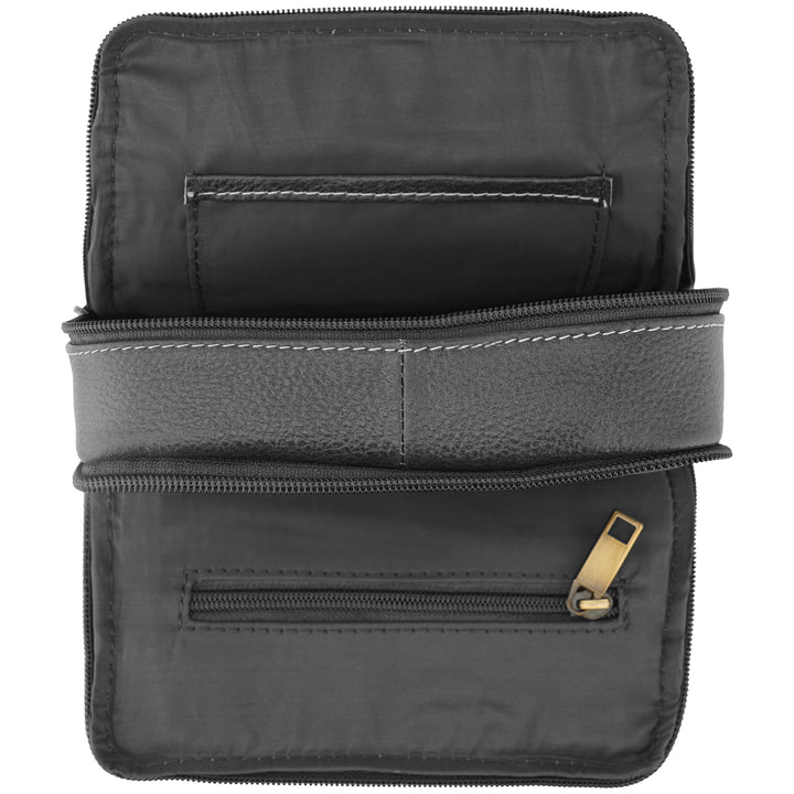 Goatter Genuine Leather Multi Compartments And Multi Pockets Travel Sling Bag For Unisex