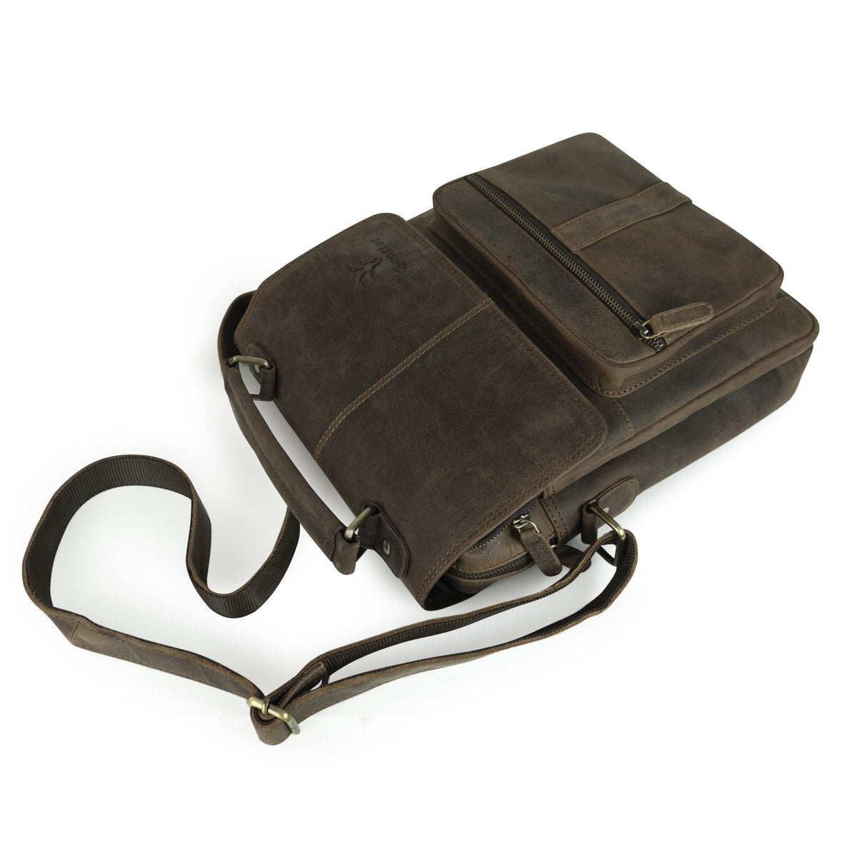 Goatter Hunter Leather 13″ Messenger Sling Bags - Main Image
