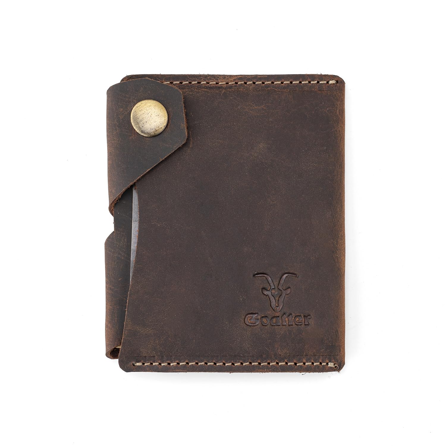 Goatter Genuine Leather Dual Side Card Holder