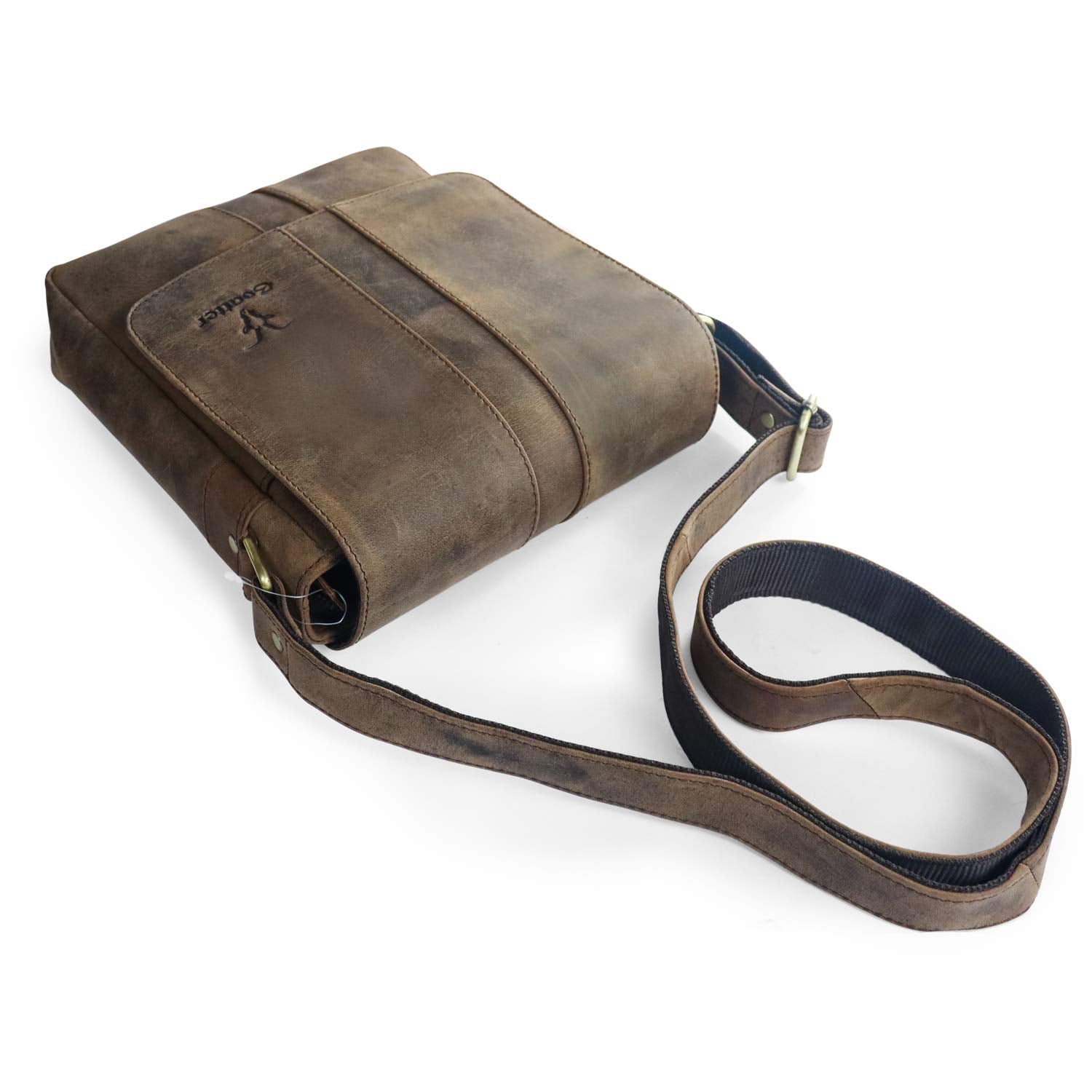 Goatter Men's Hunter Leather Messenger Bag