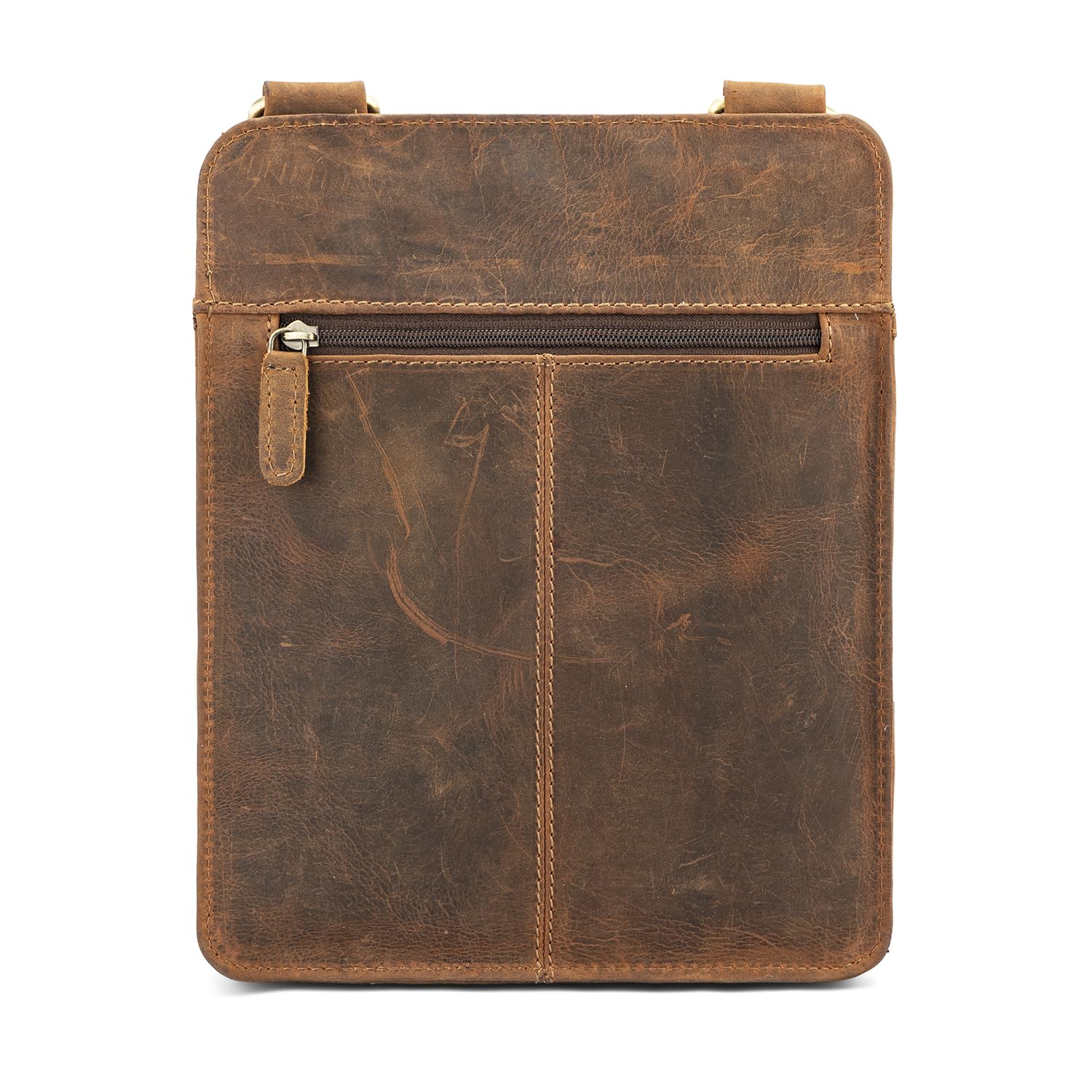 Goatter Genuine Leather Multi Pocket 11″ Inch Messenger Sling Bag For Men,