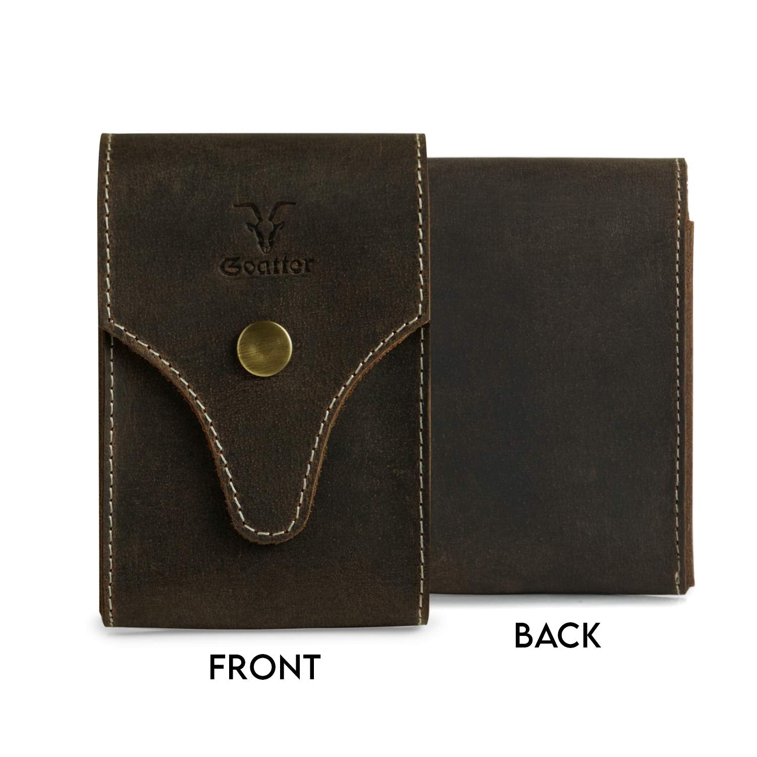 Goatter Leather Material Mens Cigarette & Lighter Cover,