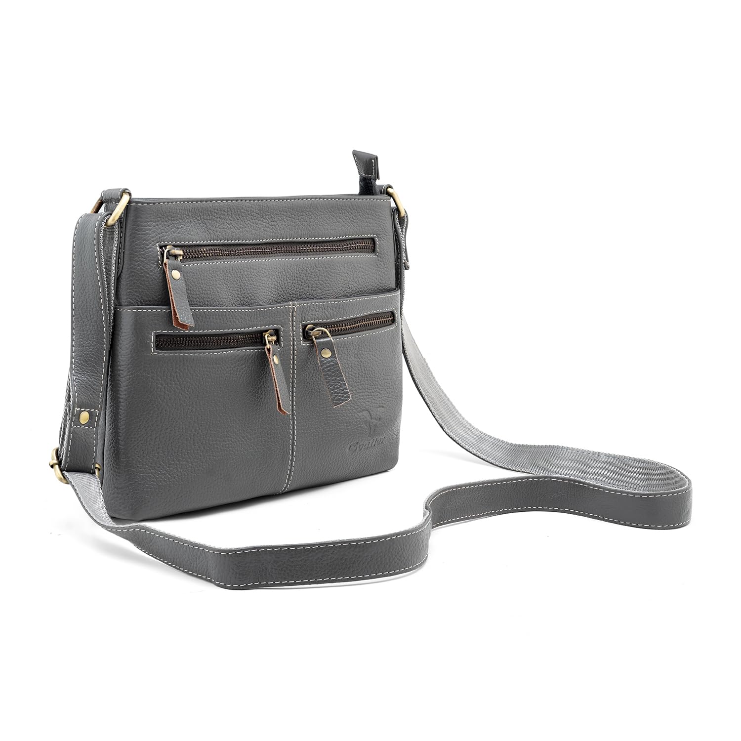 Goatter Genuine Soft Leather Daily Docket 10" Inch Sling Cross-Body Bag for Girls And Women,
