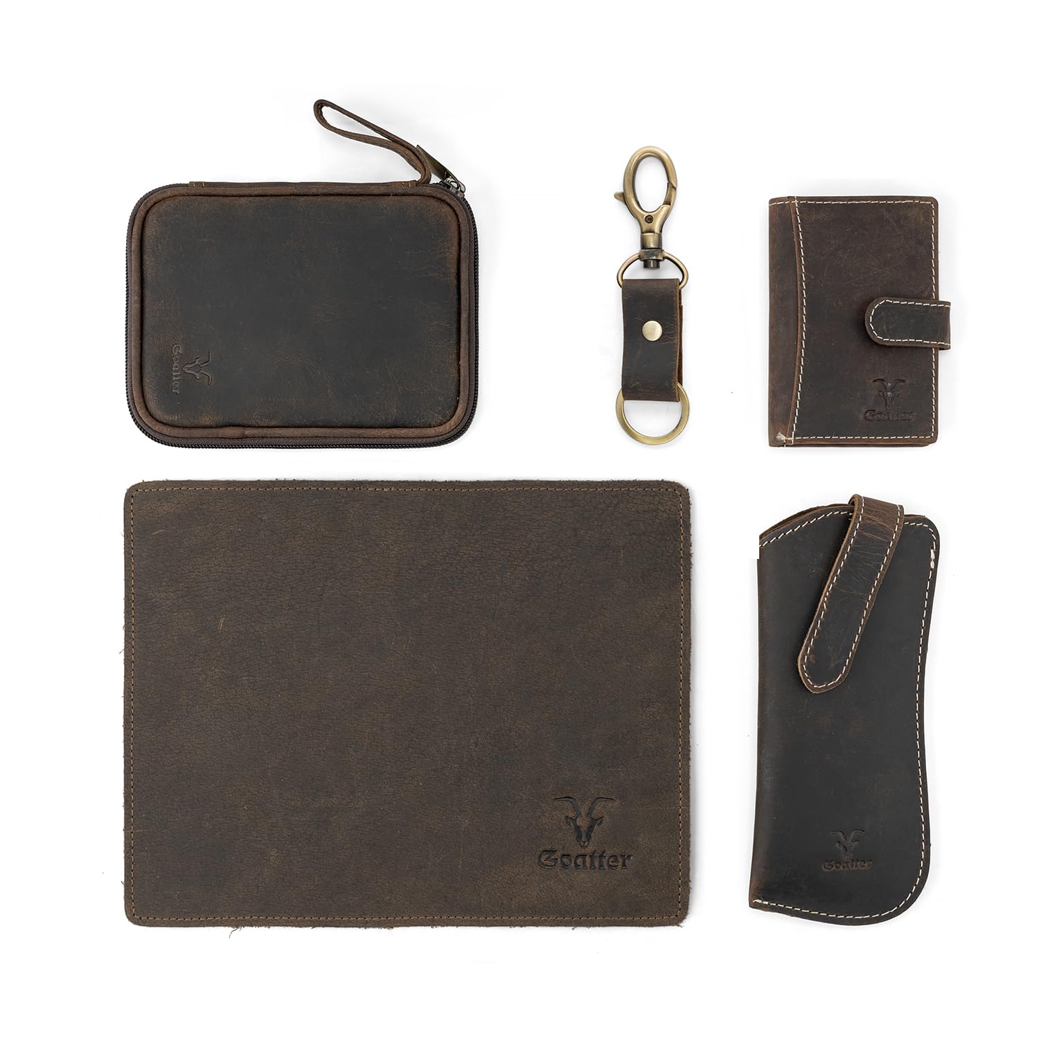 Goatter Genuine Leather Gift Hamper for Men,(Set of 5 Gift Set )