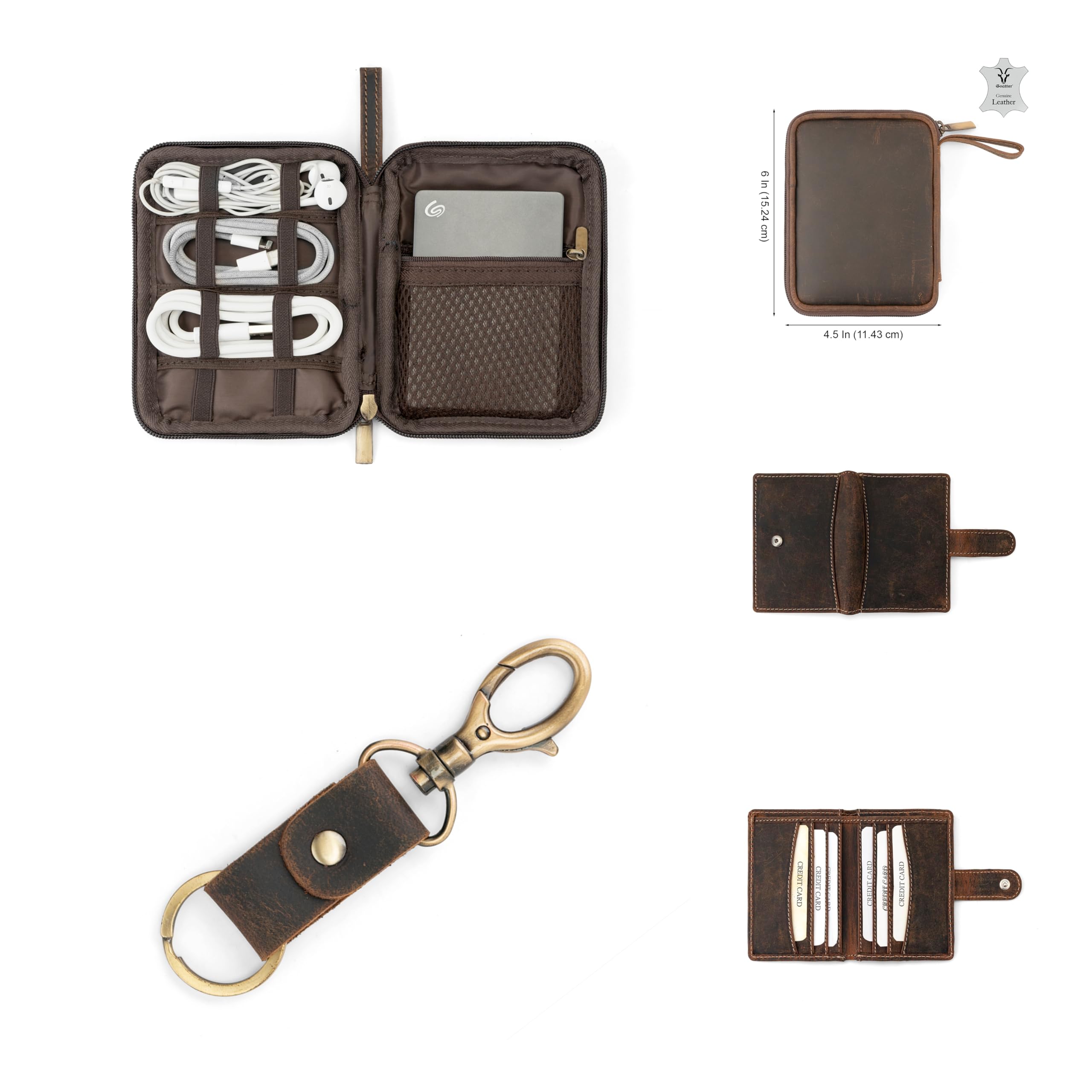 Goatter Genuine Leather Gift Hamper for Men,(Set of 3 Gift Set )