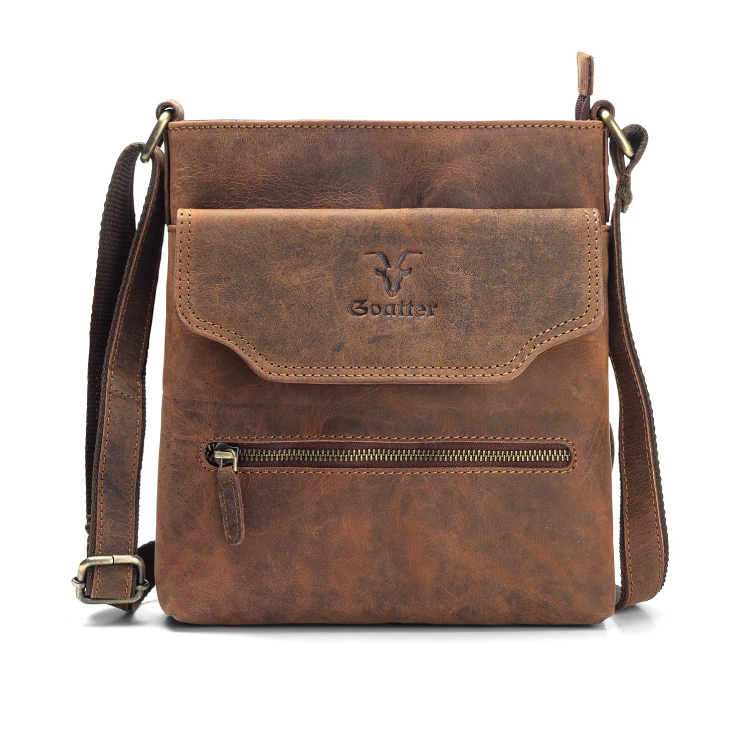 Goatter Hunter Leather Unisex Sling Bag