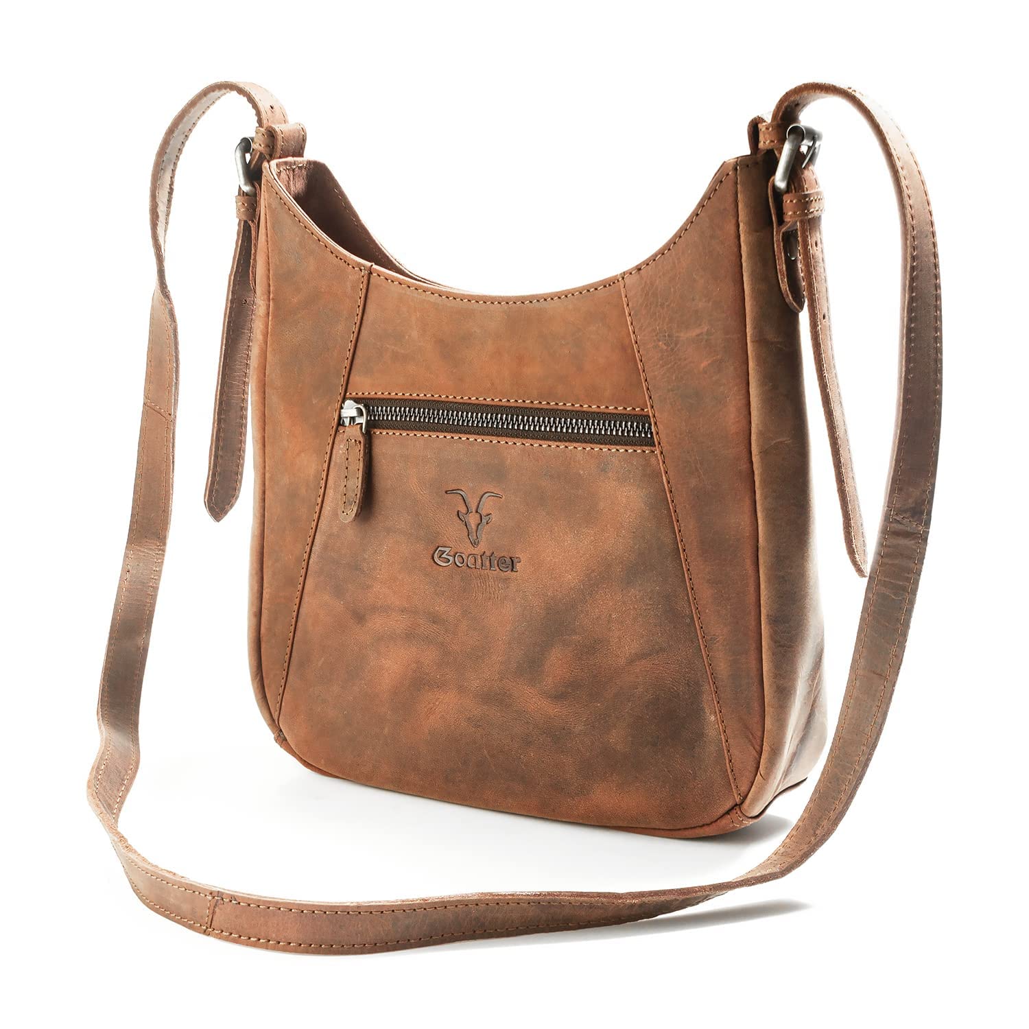 Goatter Hunter Leather Sling Cross-Body Bag for Girls And Women