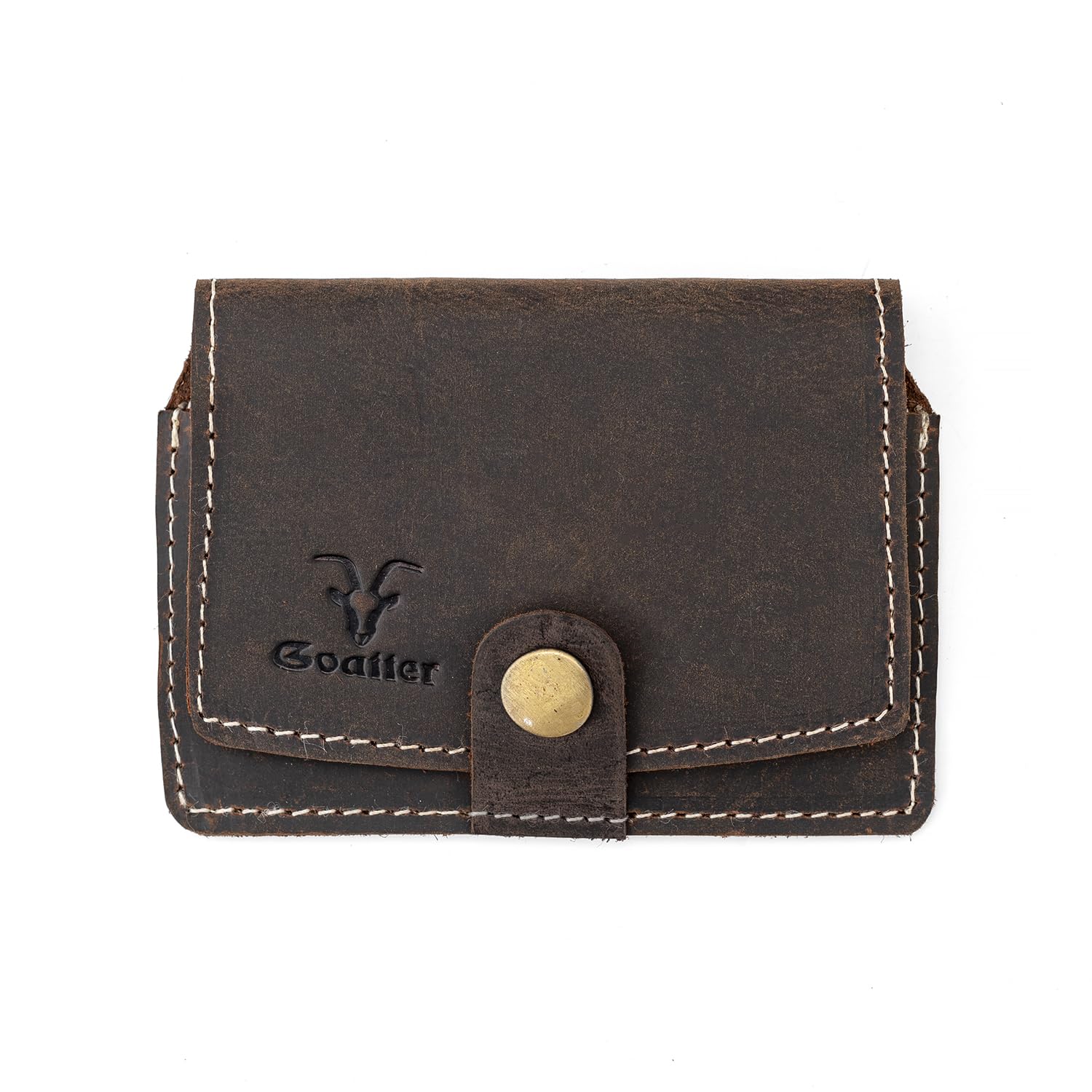 Goatter Genuine Unisex Leather Small Bi-fold Pocket Wallet and Card Holder