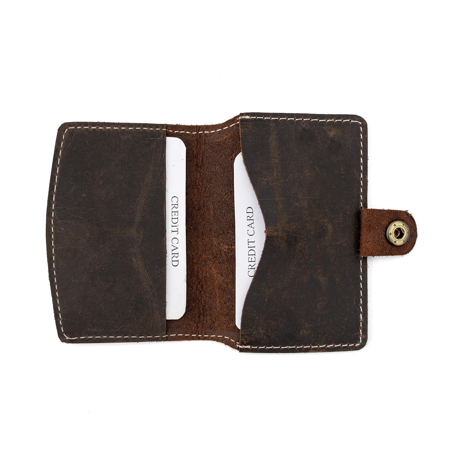 Goatter Genuine Unisex Leather Small Bi-fold Pocket Wallet and Card Holder