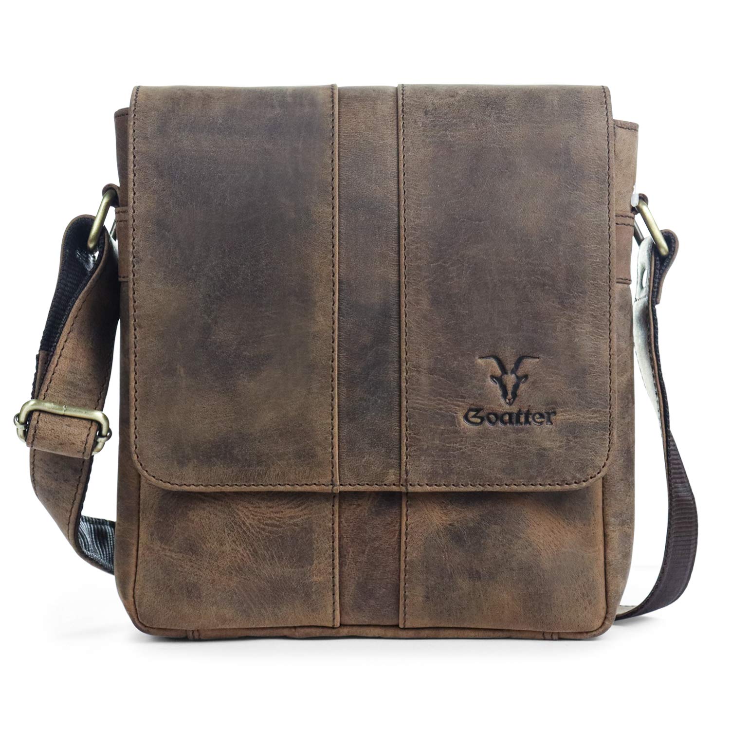 Goatter Men's Hunter Leather Messenger Bag