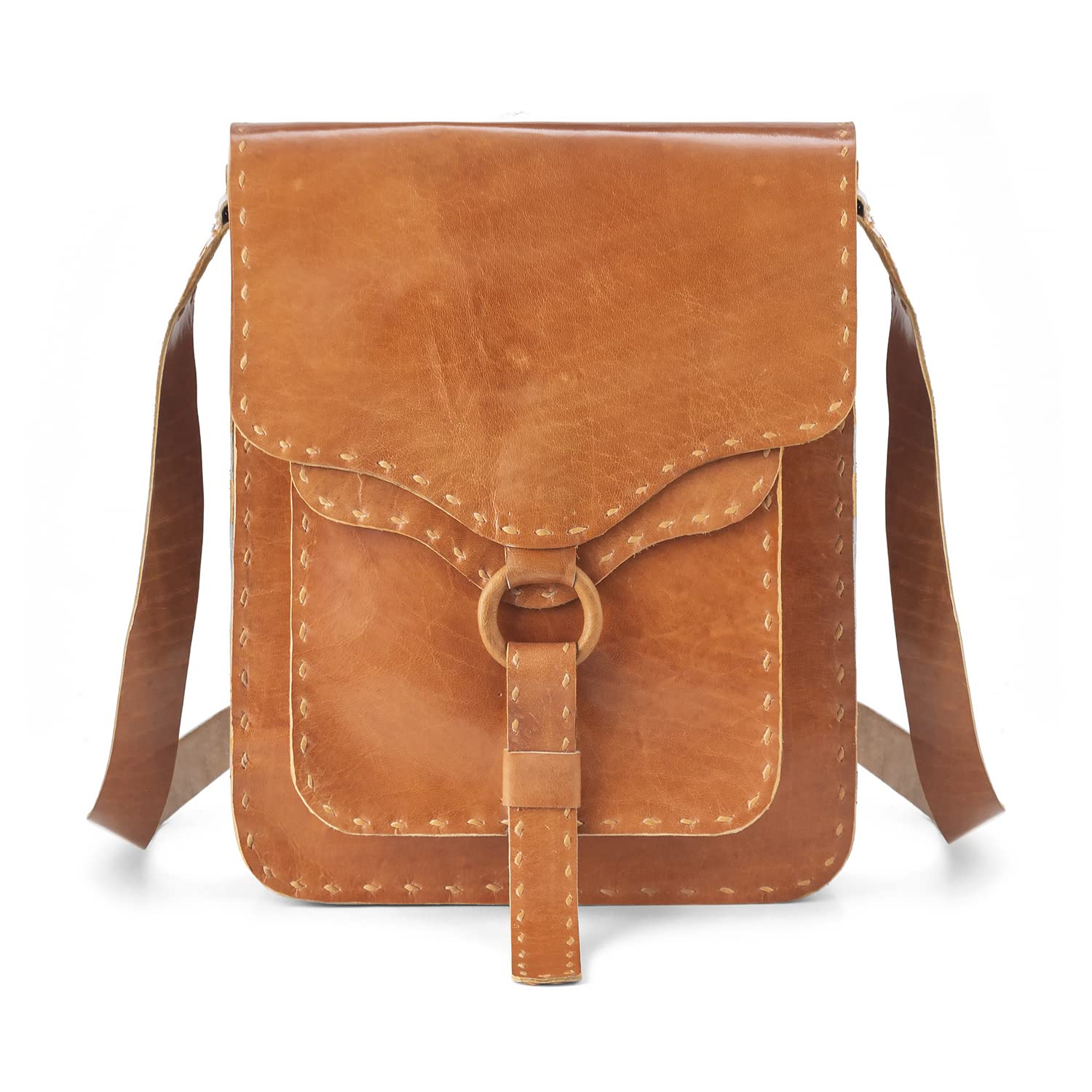 Goatter Genuine Leather Handmade 11″ Shoulder Cross body Travel Messenger Bag