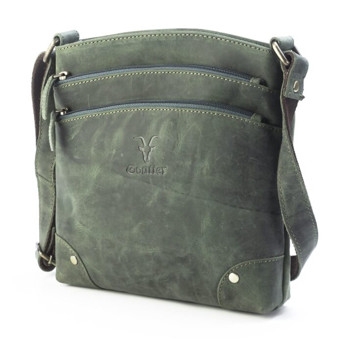Goatter Hunter Leather 9.5″ Inch Sling Cross-BodyBag for Girls And Women