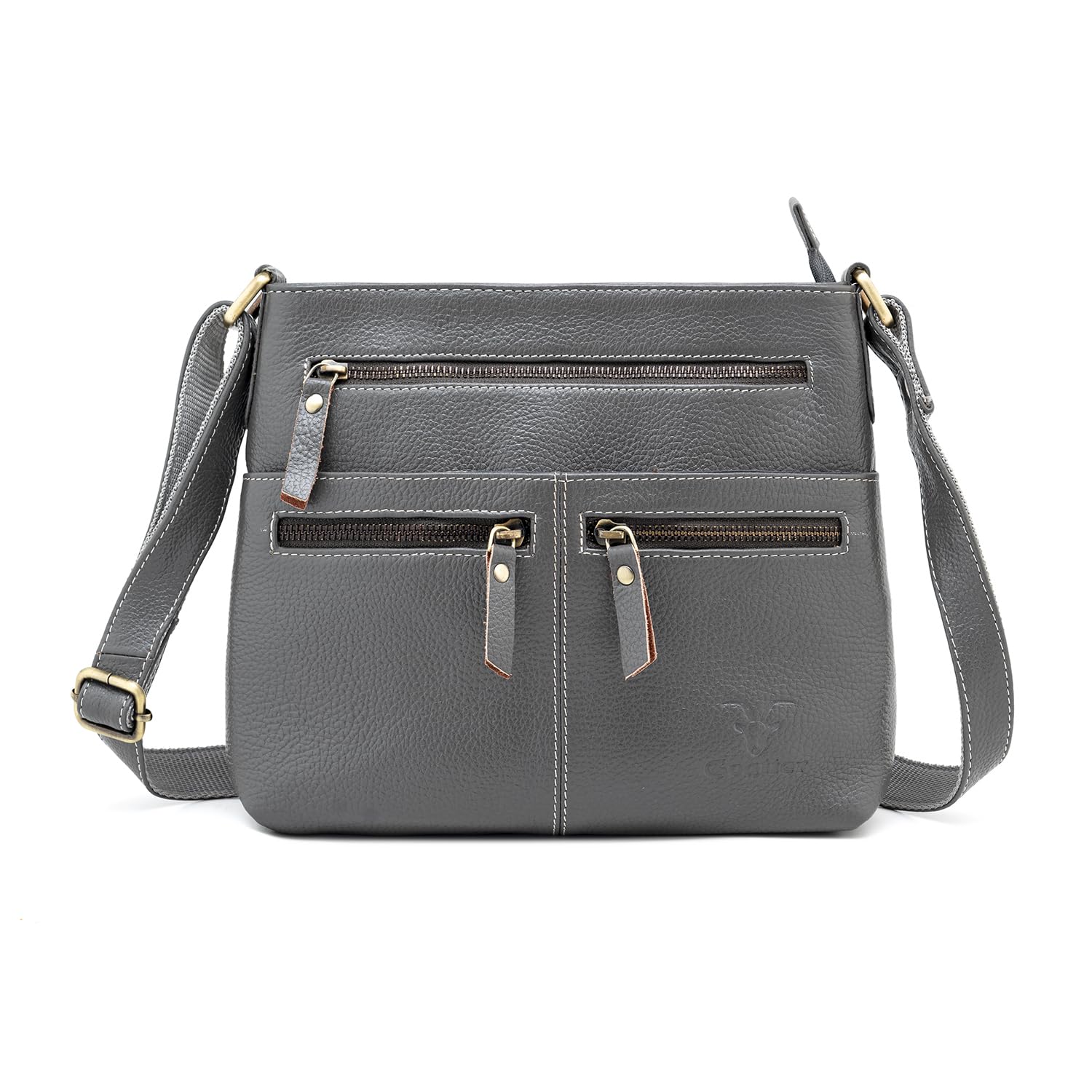 Goatter Genuine Soft Leather Daily Docket 10" Inch Sling Cross-Body Bag for Girls And Women,