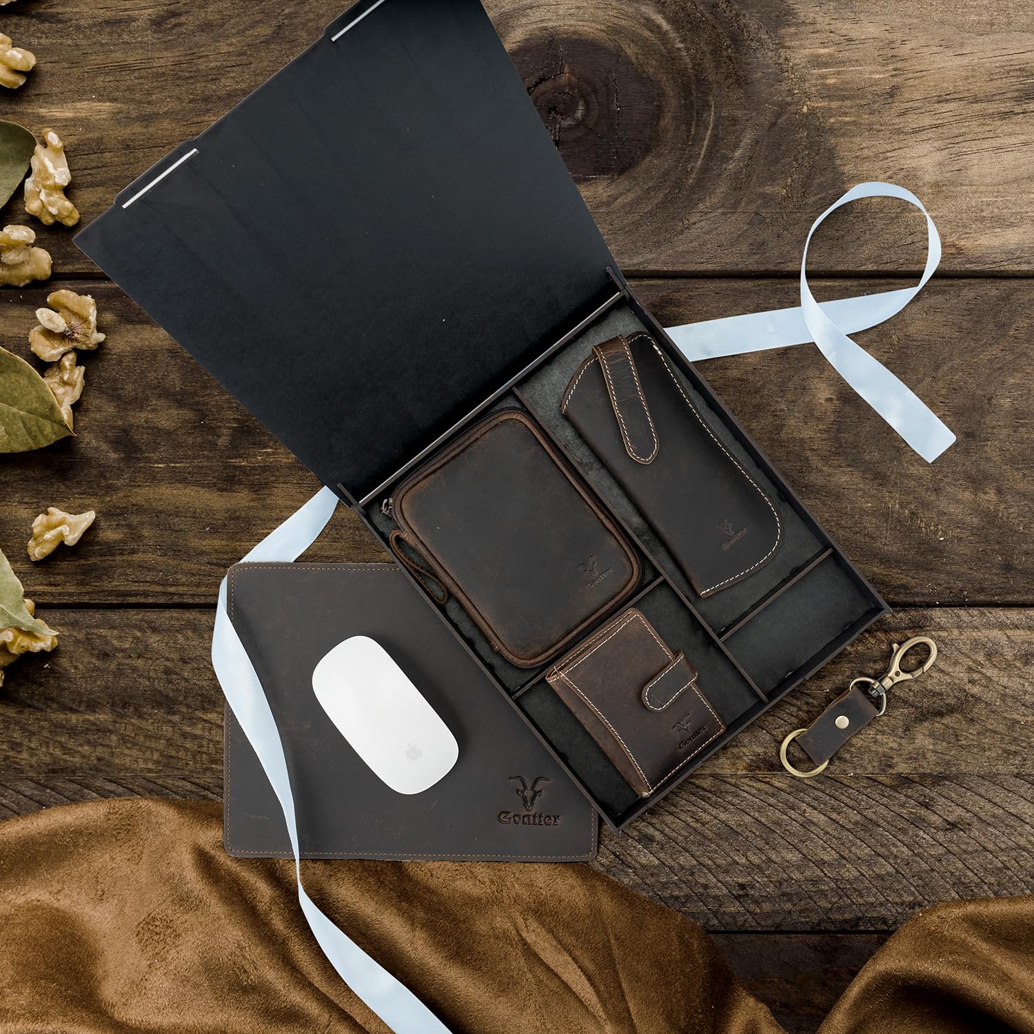 Goatter Genuine Leather Gift Hamper for Men,(Set of 5 Gift Set )