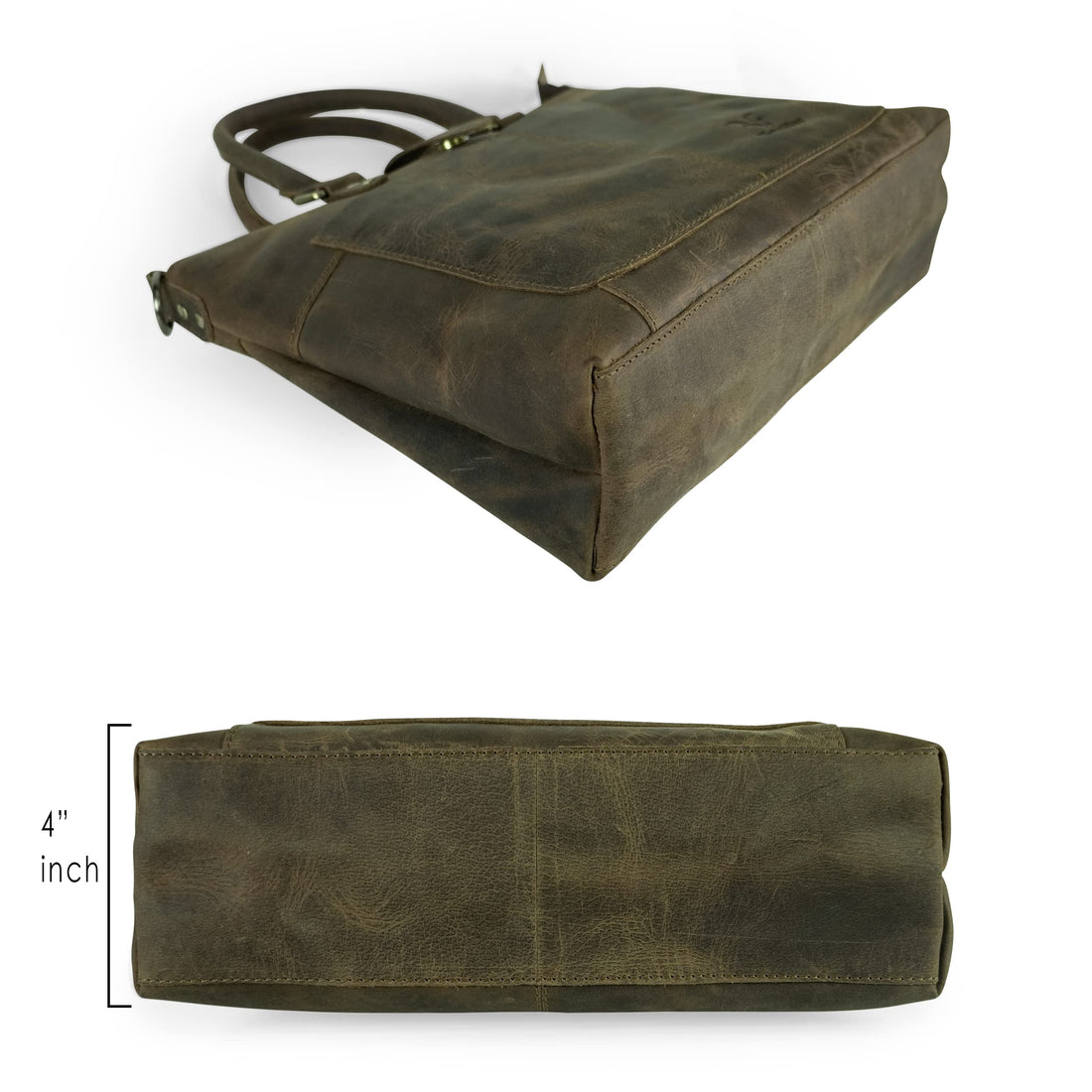 Goatter Hunter Leather Unisex 13.6" Laptop Messenger Bag