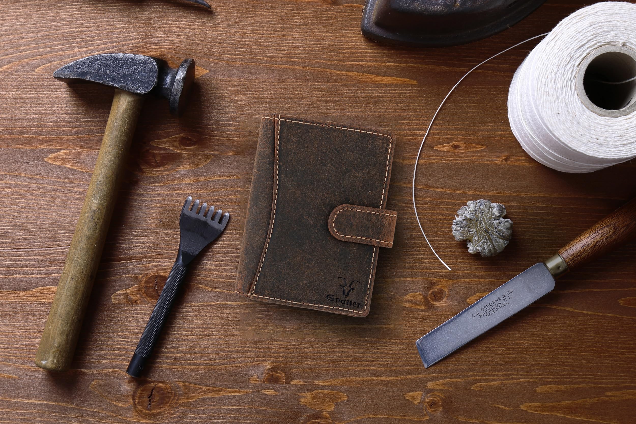 Goatter Genuine Leather Slim Bi-fold Pocket Wallet and Card Holder