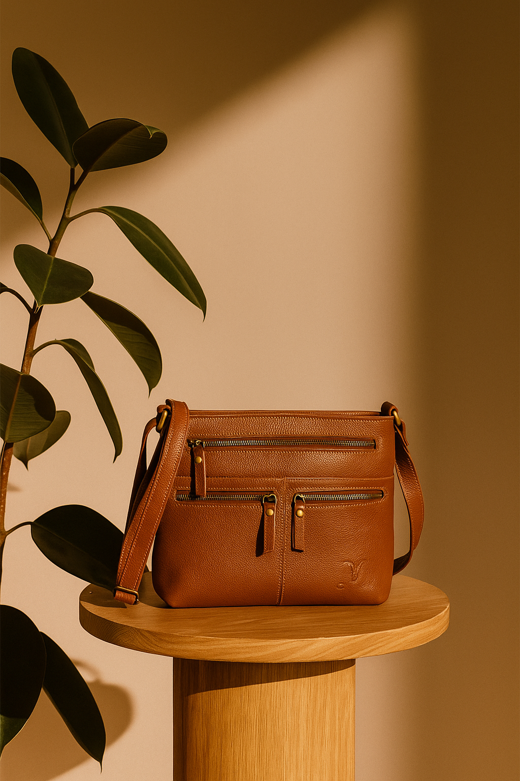Goatter Genuine Soft Leather Daily Docket 10" Inch Sling Cross-Body Bag for Girls And Women,