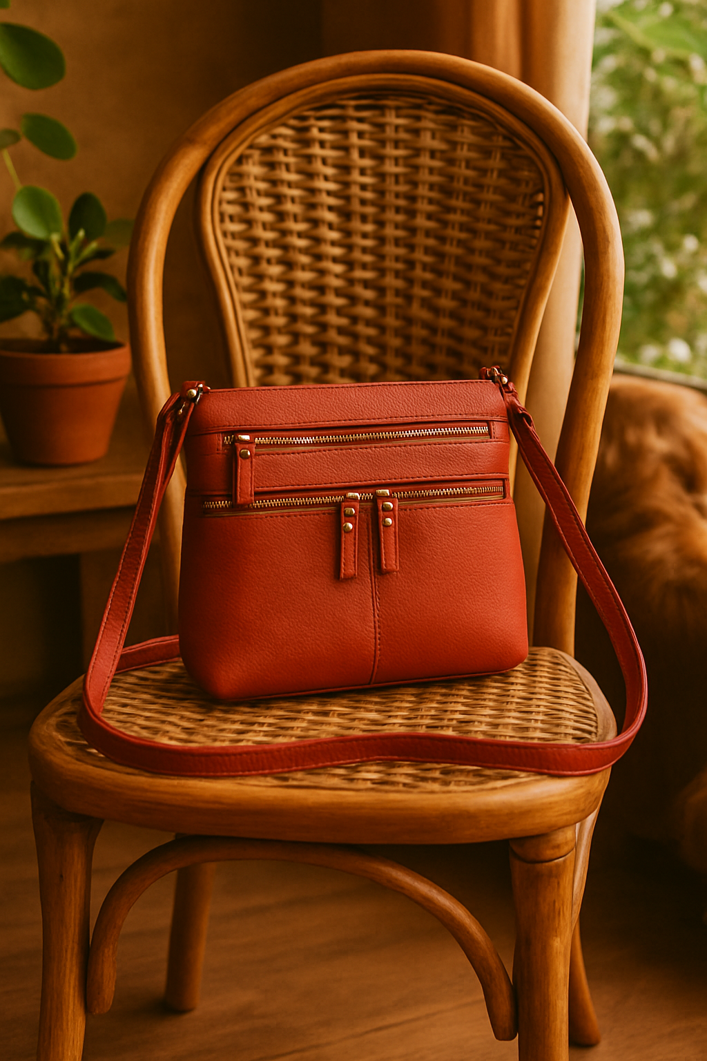 Goatter Genuine Soft Leather Daily Docket 10" Inch Sling Cross-Body Bag for Girls And Women,