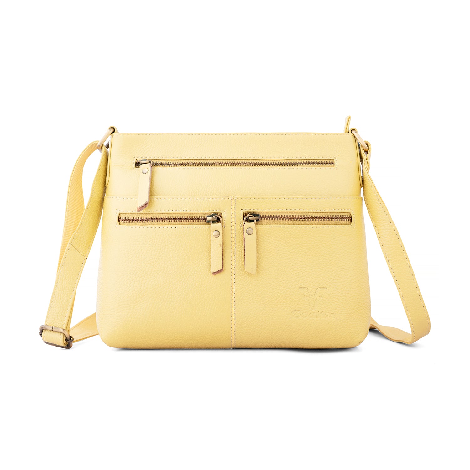 Goatter Genuine Soft Leather Daily Docket 10" Inch Sling Cross-Body Bag for Girls And Women,